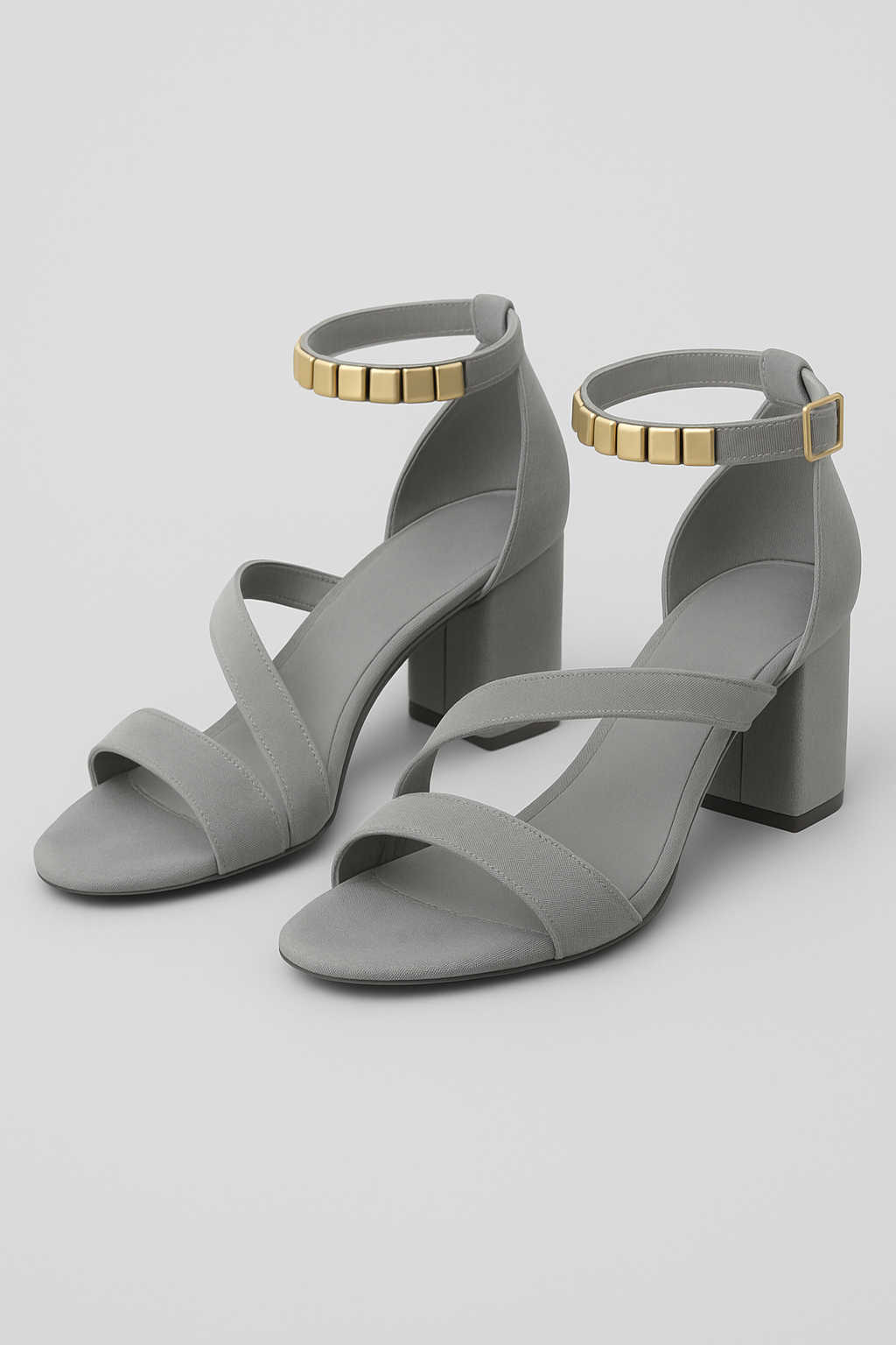 Sandalen met overlappende bandjes en blokhak Heren