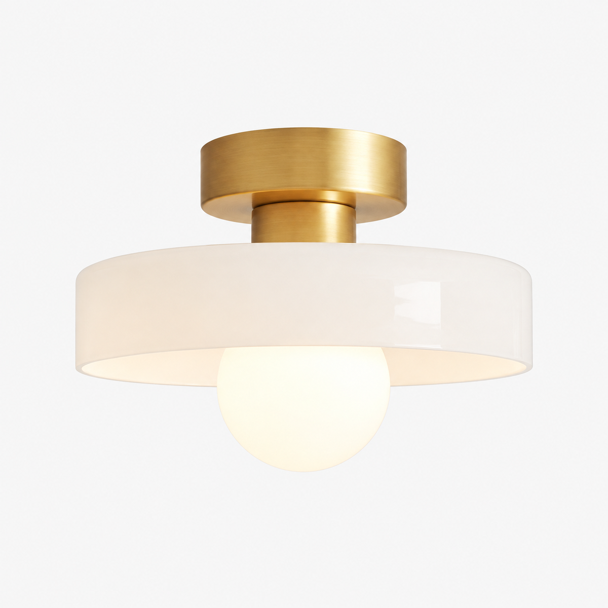 Bauhaus Plafondlamp - Frans-Geïnspireerd Messing Glas Geometrisch