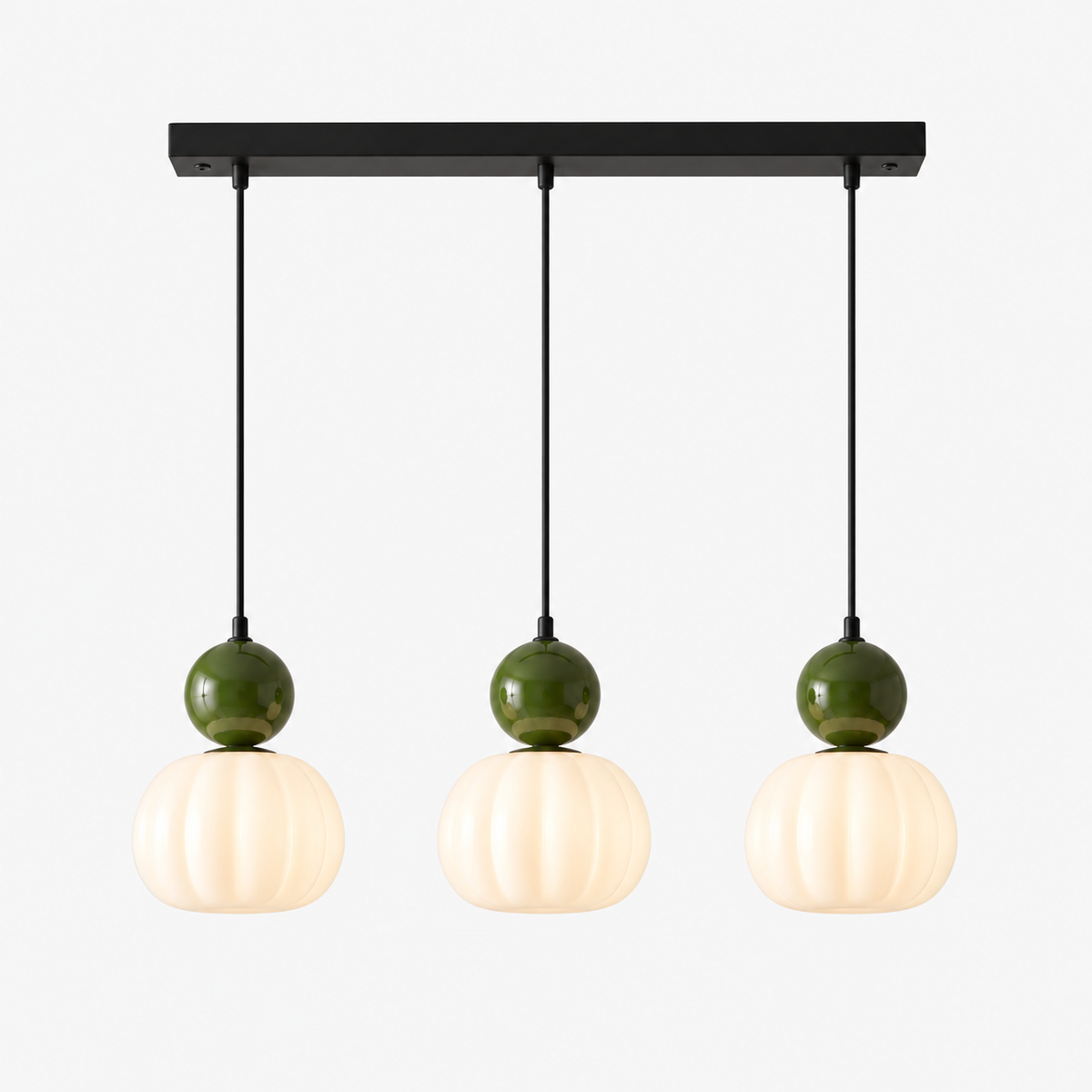 Art Deco Hanglamp - IJzer & Acryl, 1 of 3 Lichten