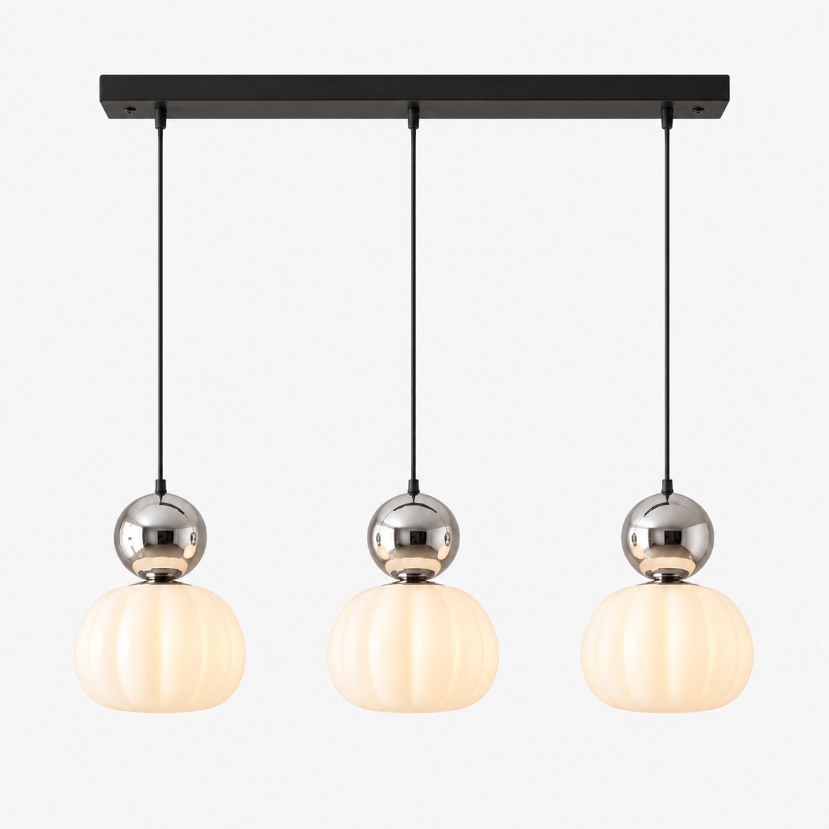 Art Deco Hanglamp - IJzer & Acryl, 1 of 3 Lichten