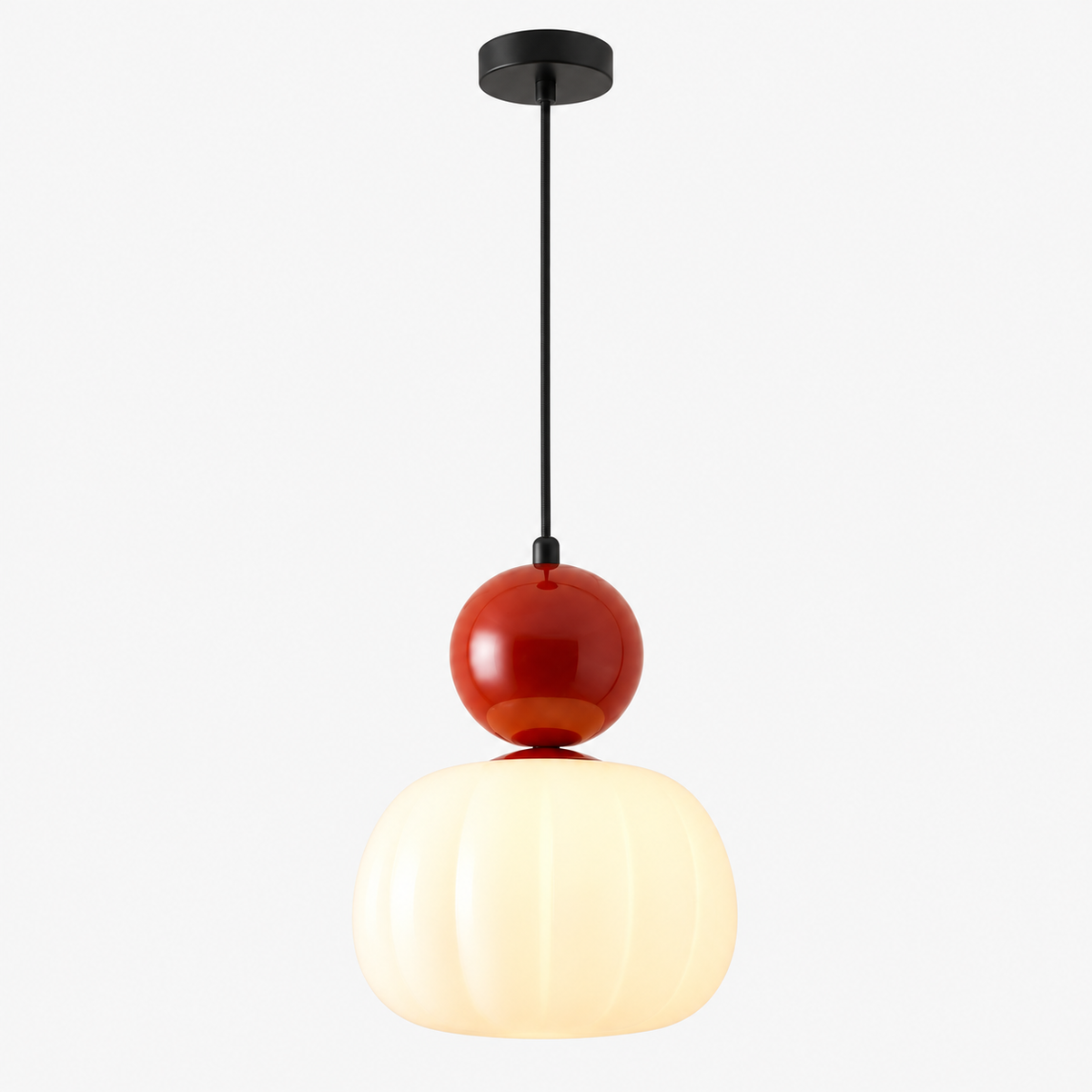 Art Deco Hanglamp - IJzer & Acryl, 1 of 3 Lichten