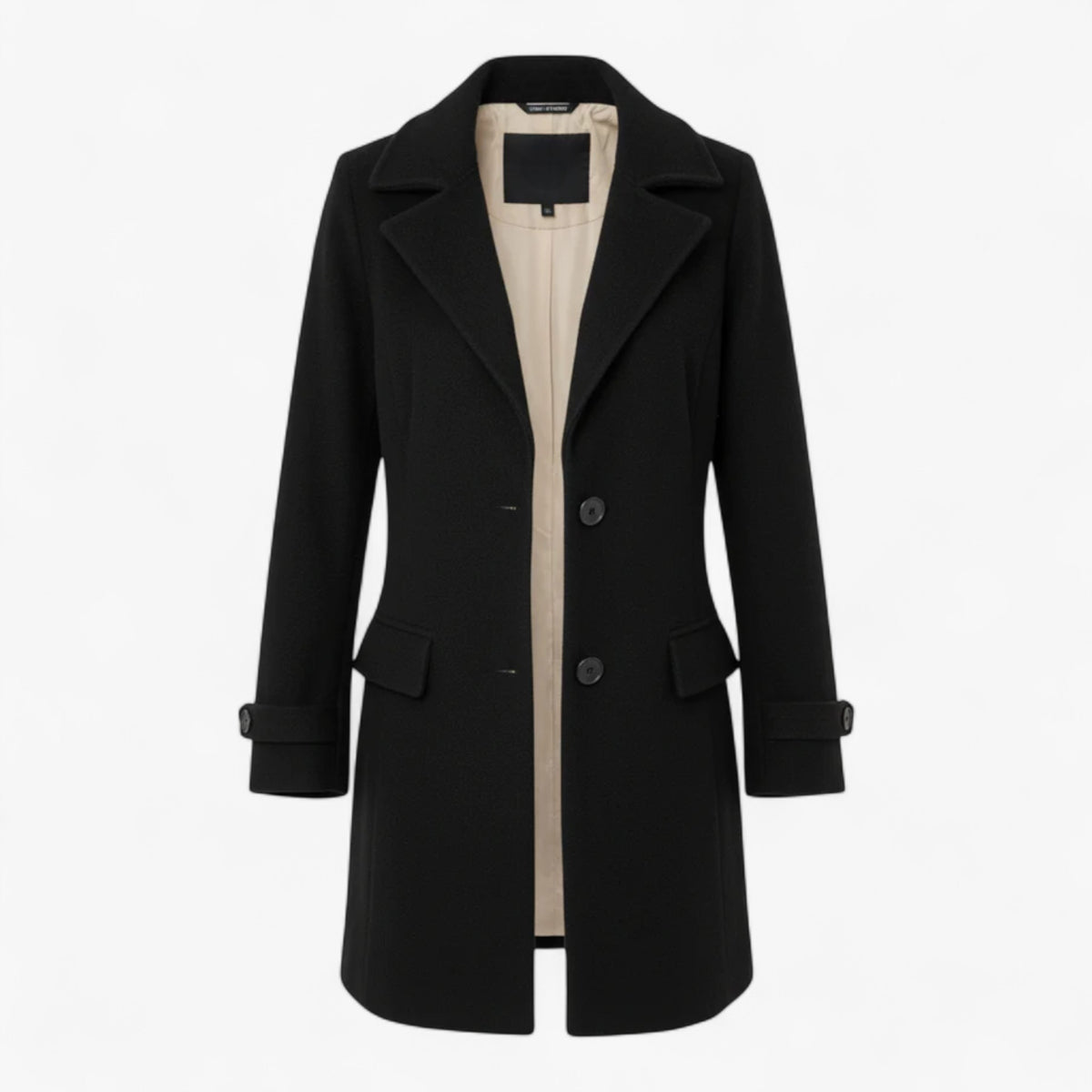 Clothes : Elegante Winterjas voor Dames - Zwart in Zwart van Pantino