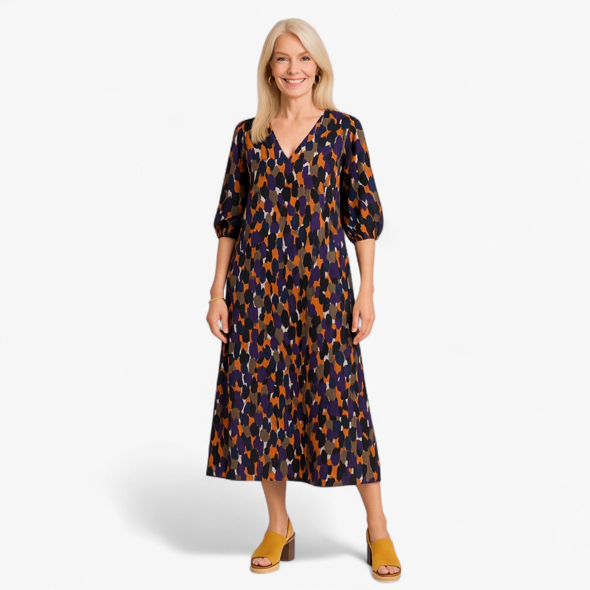 Women's Dress : Maxi Jurk Dames - Elegante Lange Vintage in van Pantino