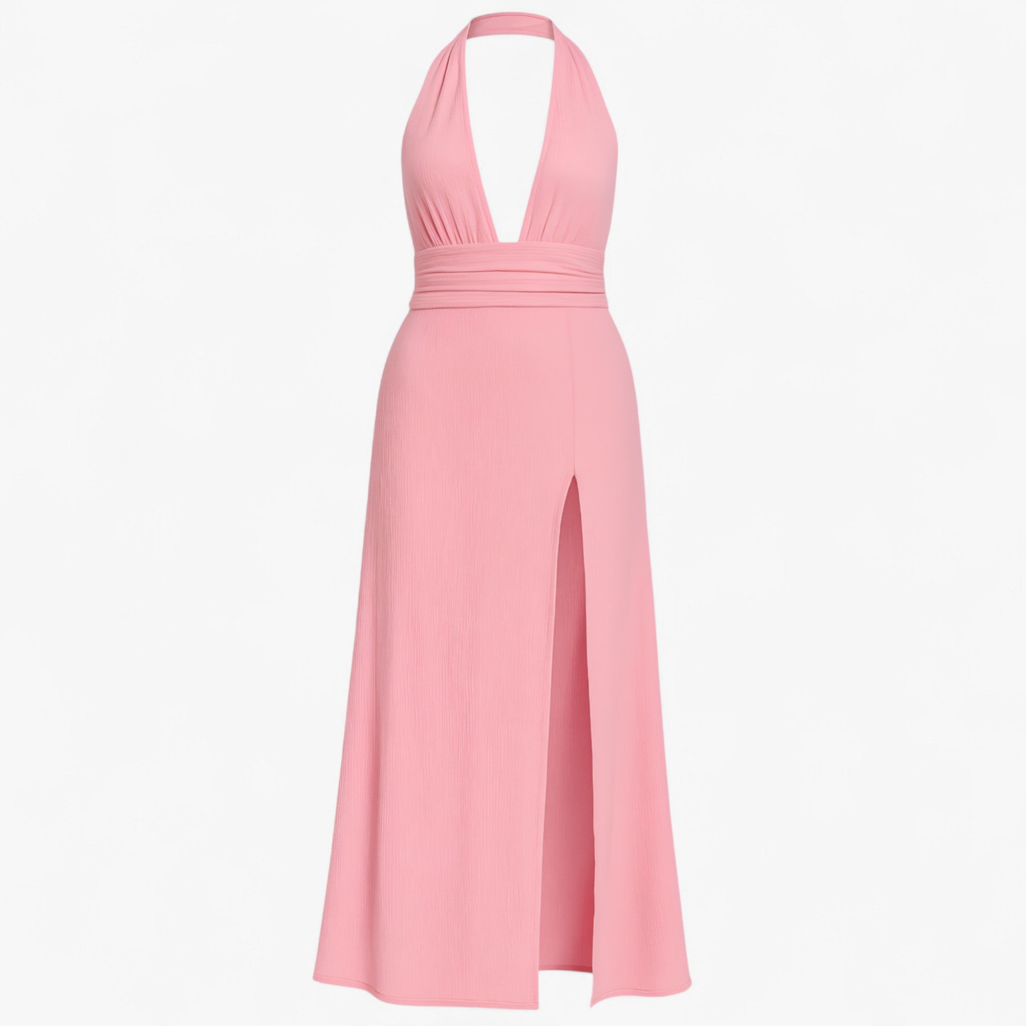 Women's Dress : Dames Zomerjurk Blauw - Elegante Mouwloze Jurk voor Vrouwen in Roze van Pantino