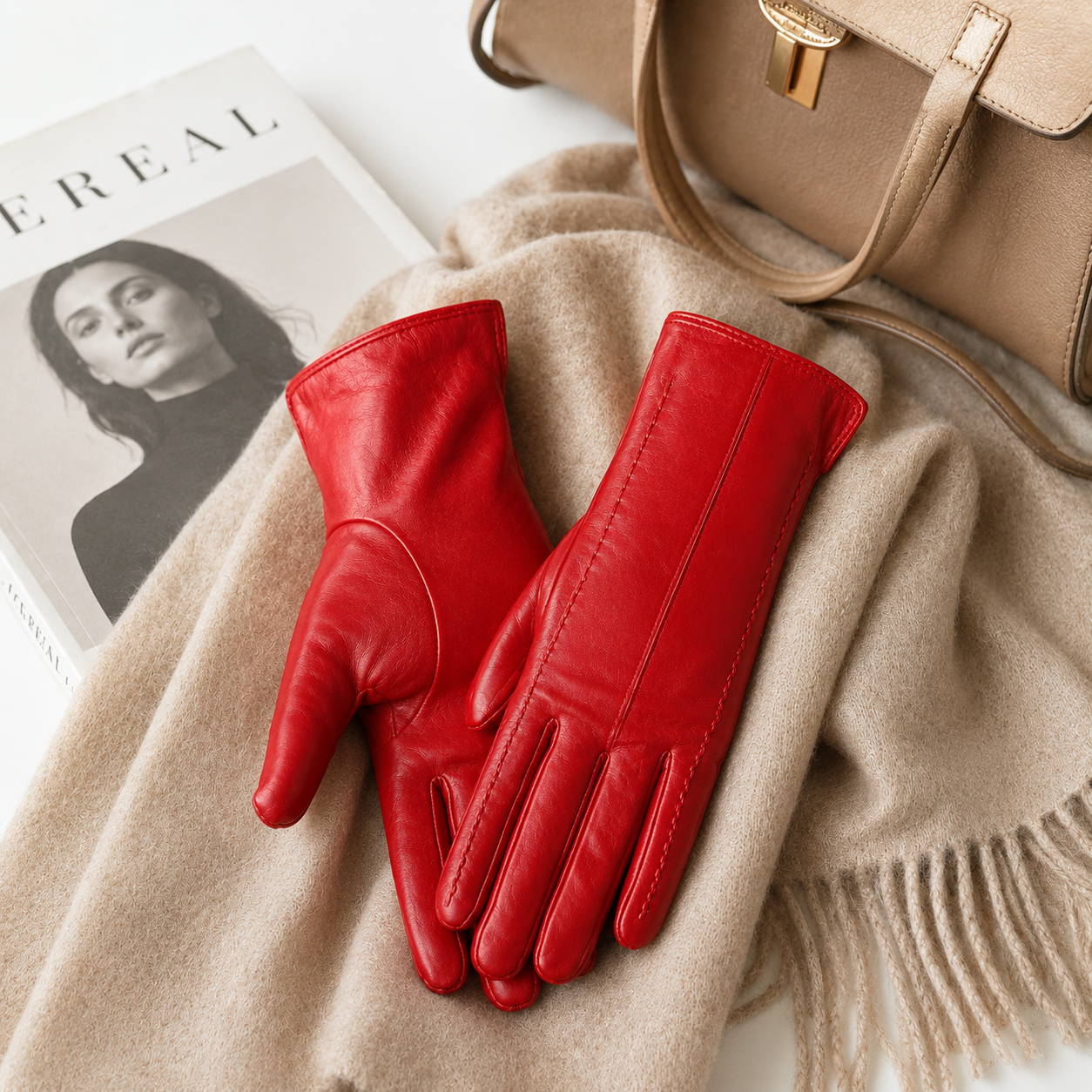 Gloves : Dames Handschoenen van Echt Leer in van Pantino