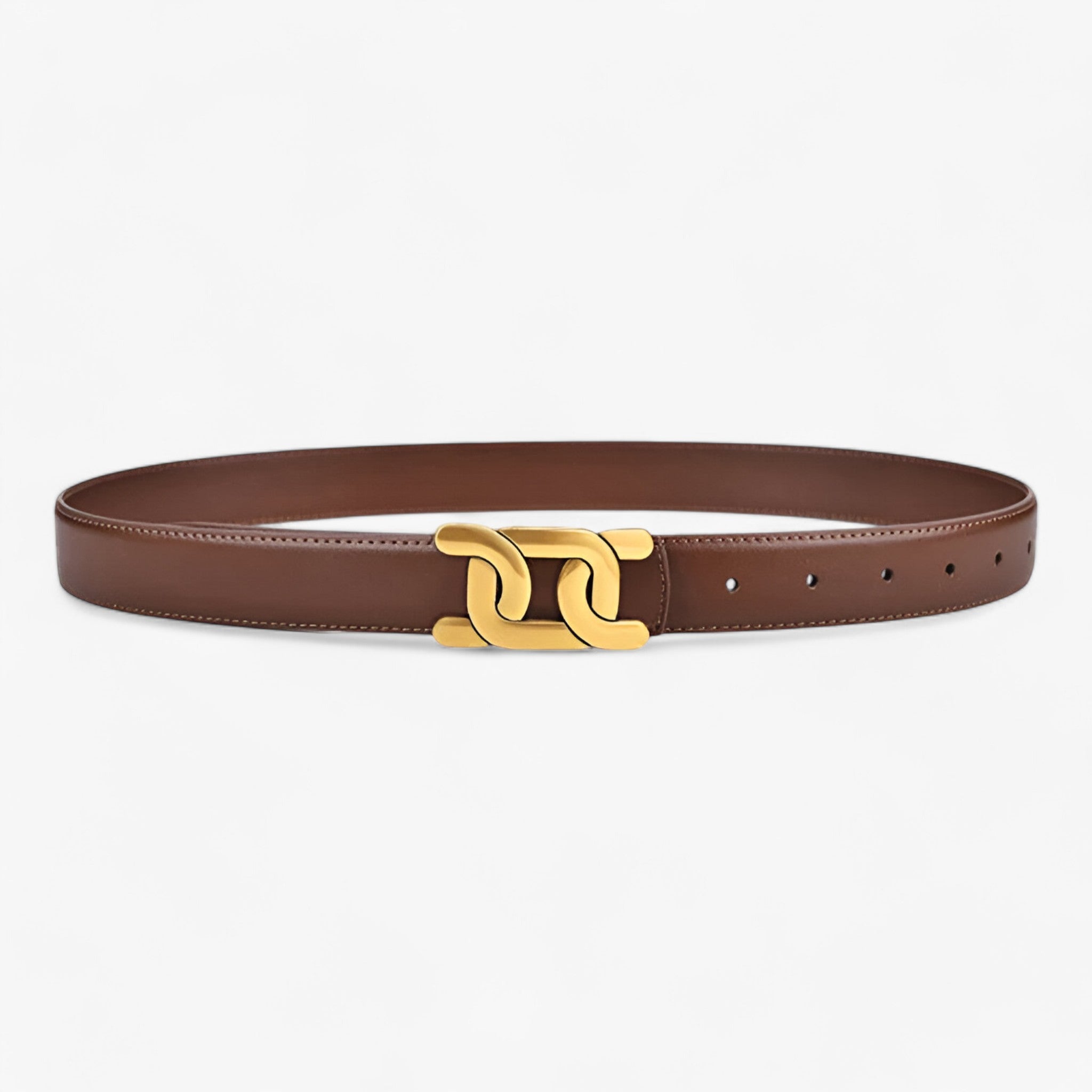 Riemen : Dames Retro Chic Riem voor Elegante Outfits - Bruin in van Pantino