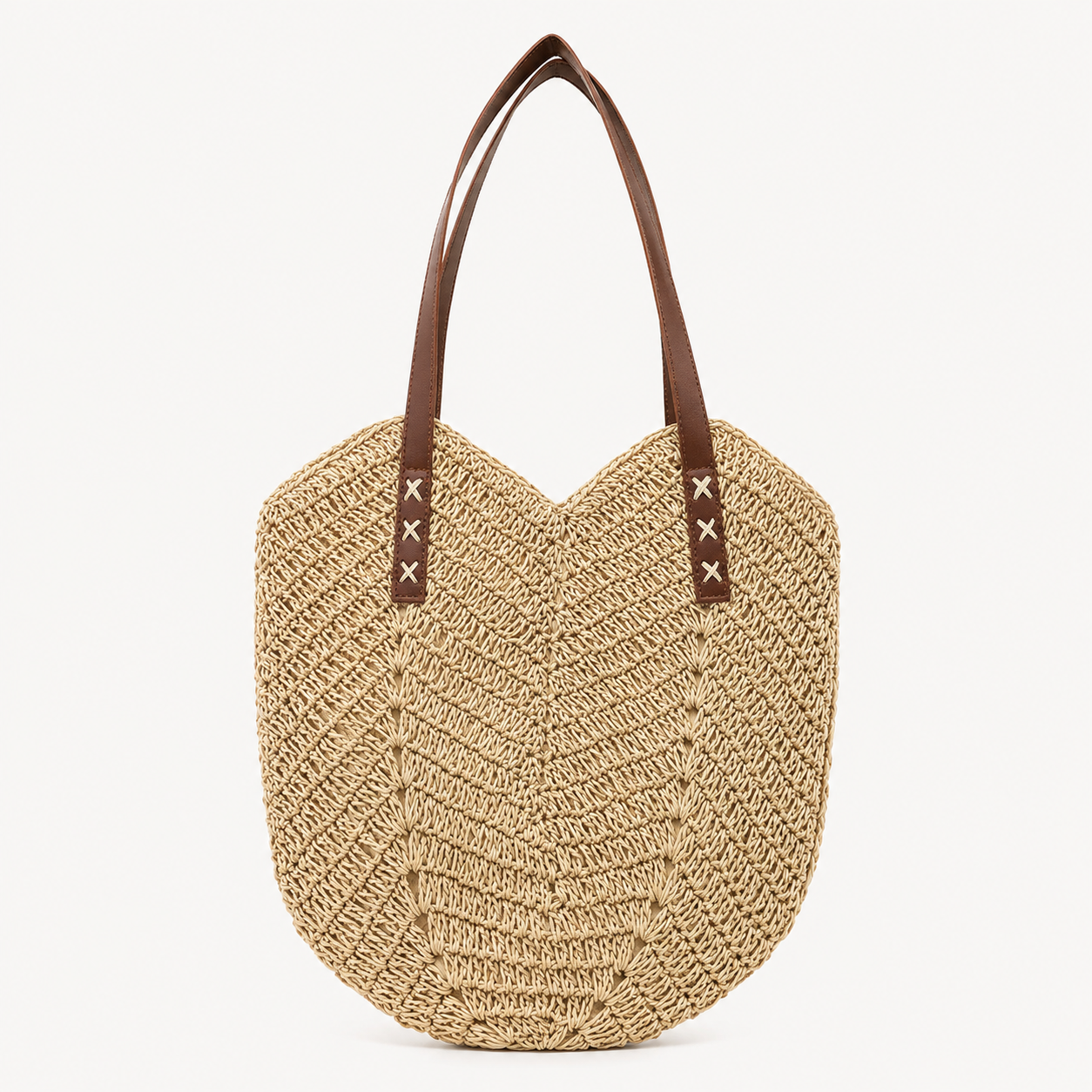 bags : Dames Schoudertas van Grass Weaving met Ruim Hoofdvak in van Pantino