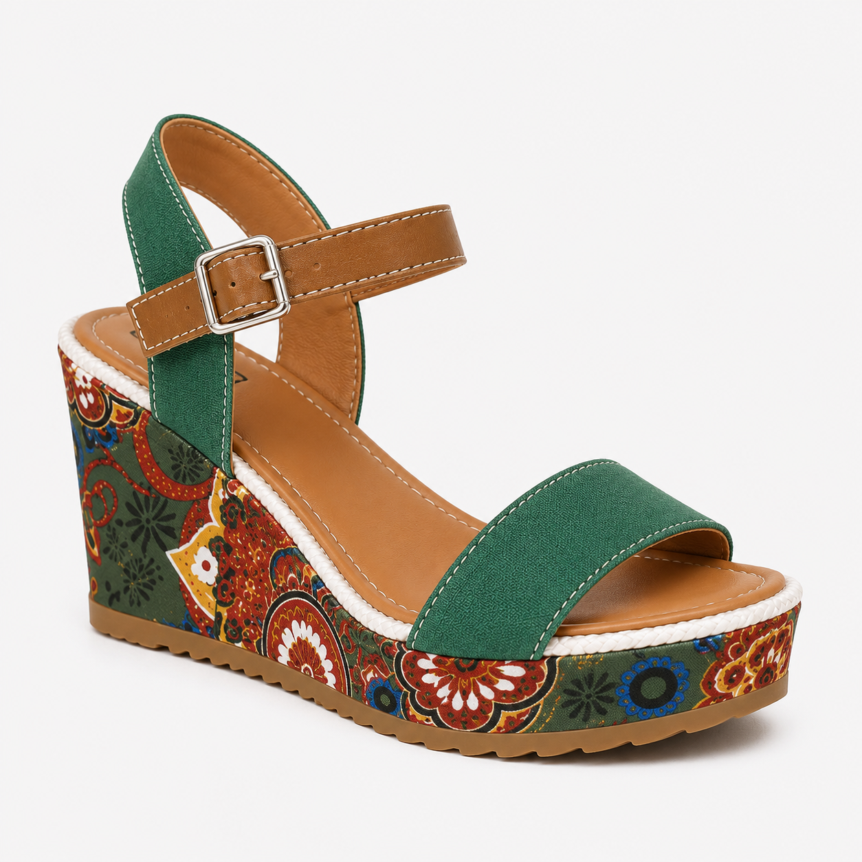 Sandals : Dames Sleehaksandalen met Canvas Bovenwerk en Verstelbare Enkelband in van Pantino