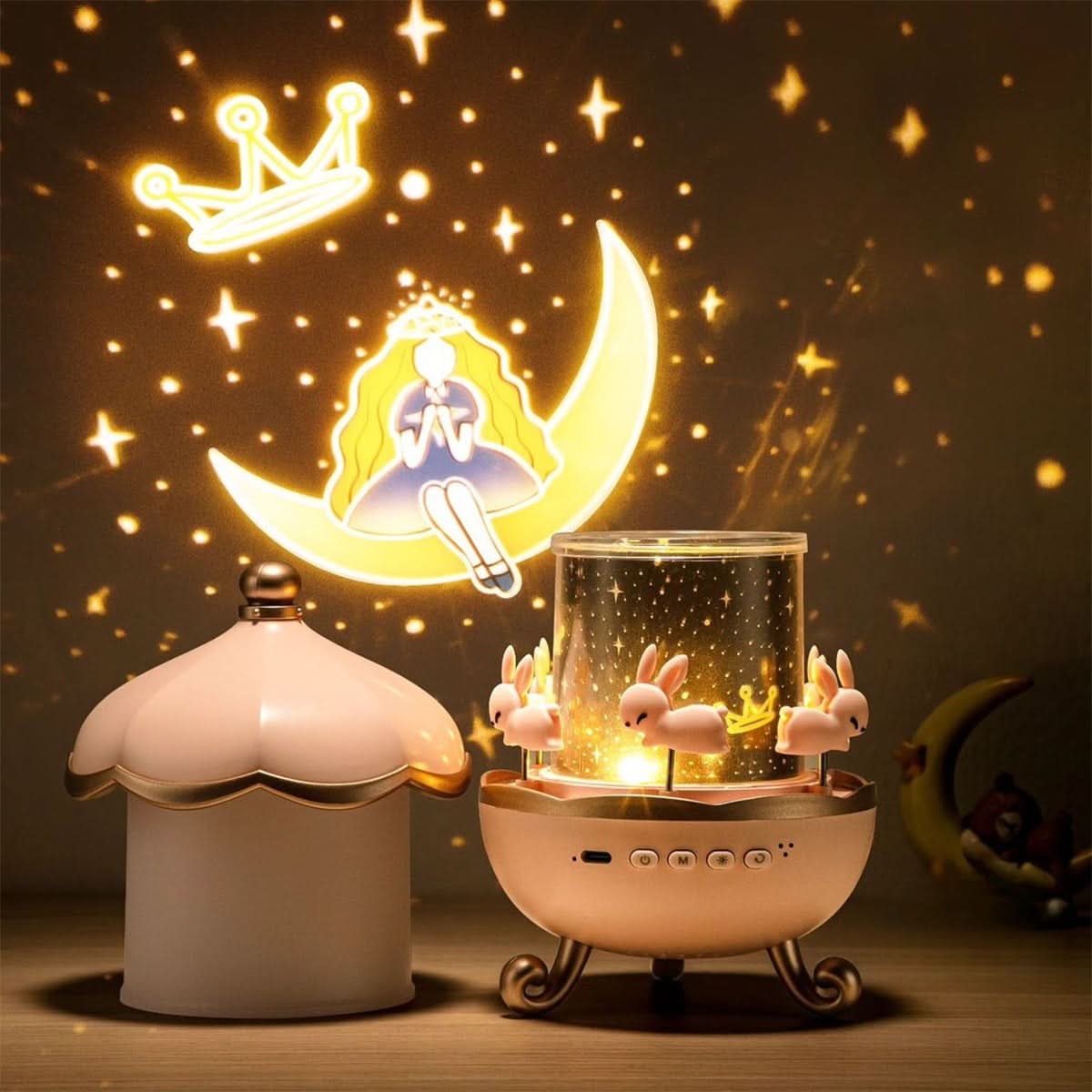 Sterrenprojector Nachtlampje – Betoverend Carrousel Design met Muziek