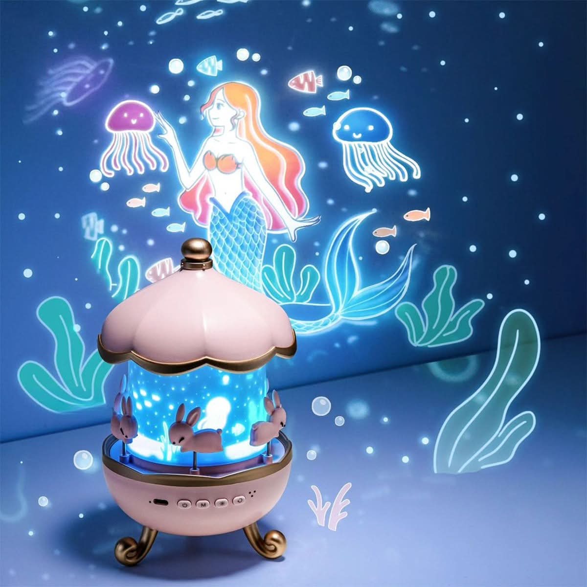 Sterrenprojector Nachtlampje – Betoverend Carrousel Design met Muziek