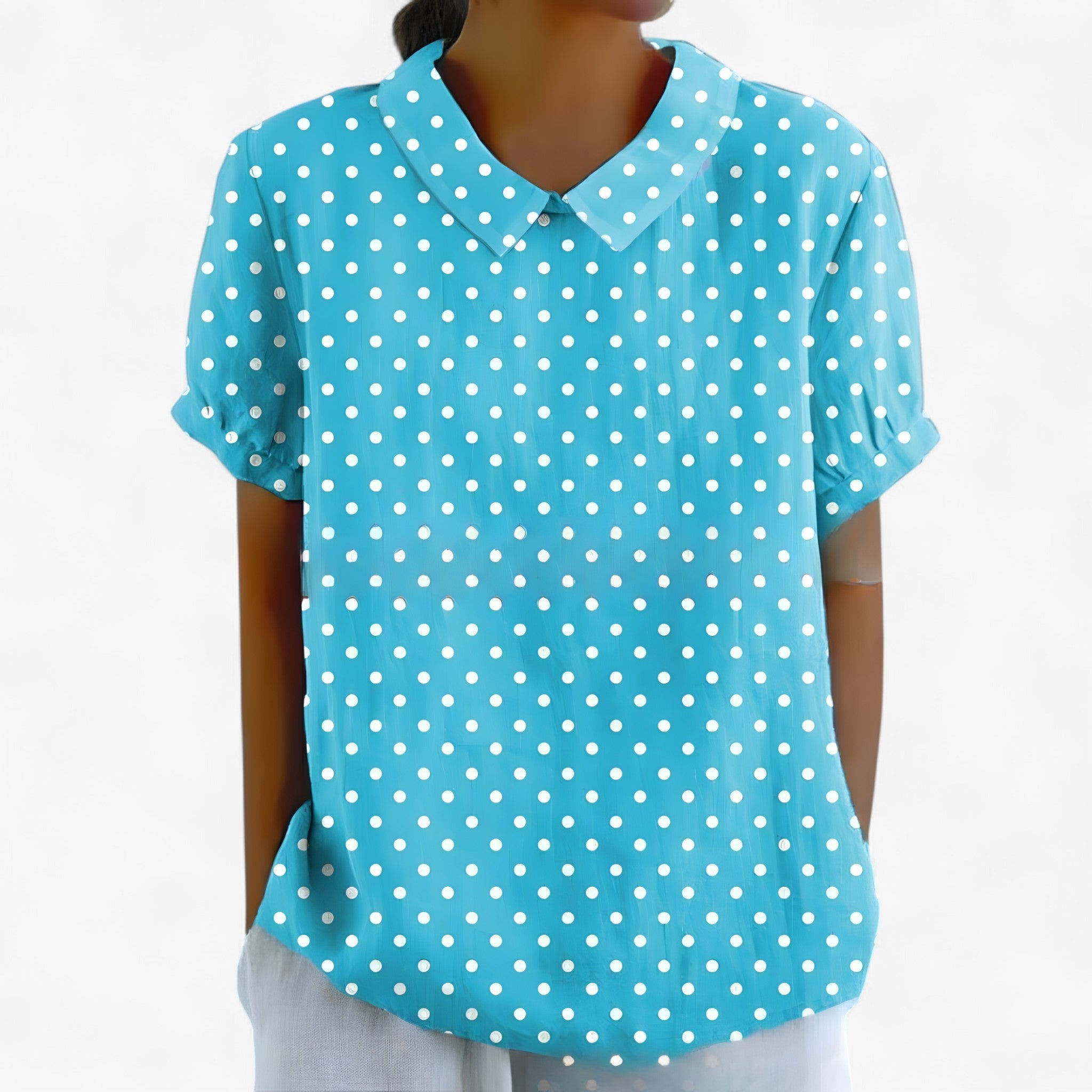 Women's Top Clothes : Elegante Bloemenblouse voor Dames van Viscose - Bedrukt Patroon in van Pantinoshop