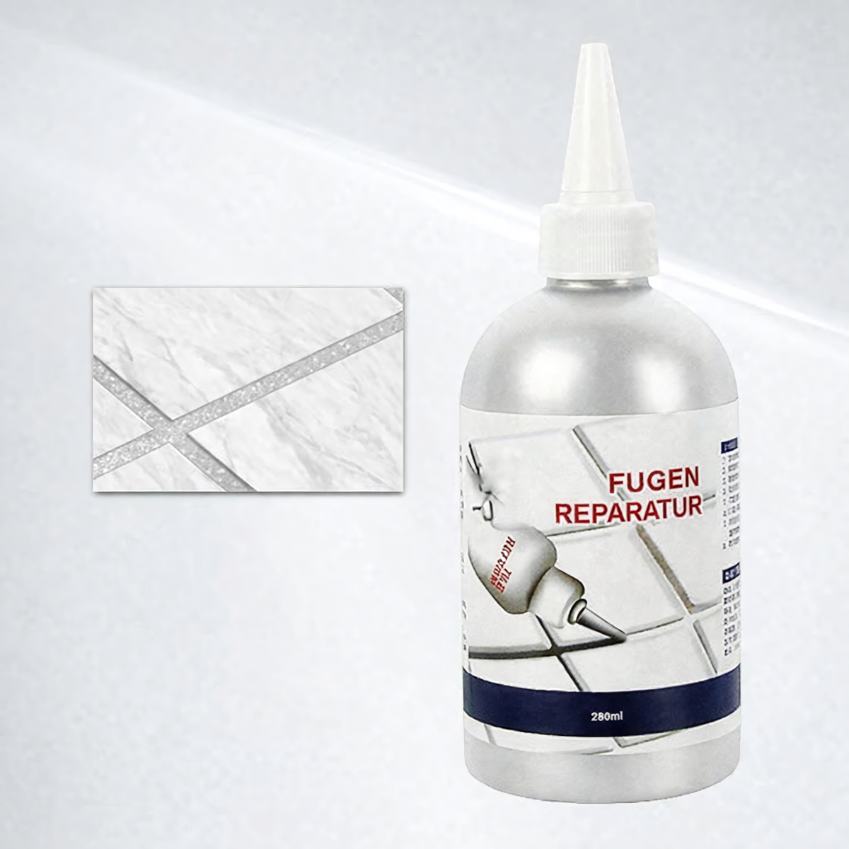TD - Repair - Accessoires : Witte Voegenstift - Waterdicht & Schimmelwerend Tegelherstel in Zilver van Thomler
