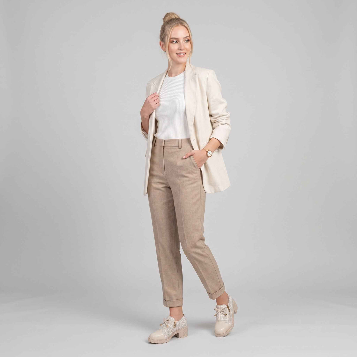 Julia - Schoenen met lage hak en ritssluiting