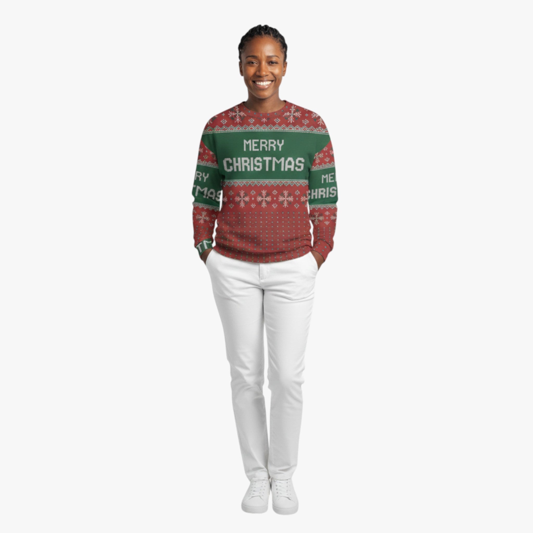 Sweaters : Unisex Casual Sweater met Sneeuwvlokken in van Pantino