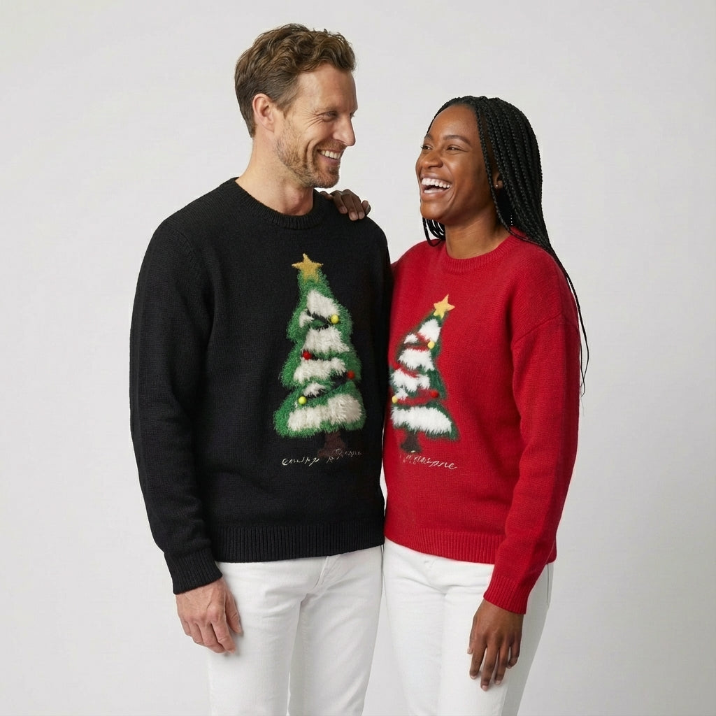 Sweaters : Unisex Warme Wintertrui voor Koude Dagen - Rood in van Pantino