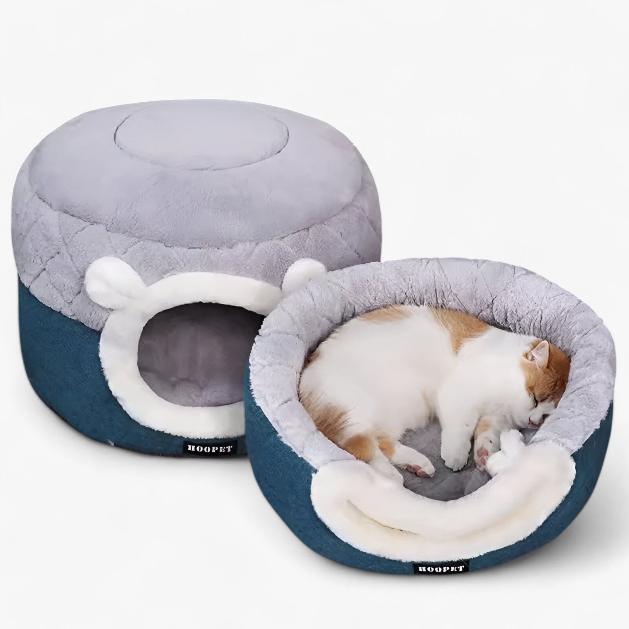 pets : Hoepel Kattenbed - Warm, Zacht en Knus Nest - Blauw1 in van Pantino