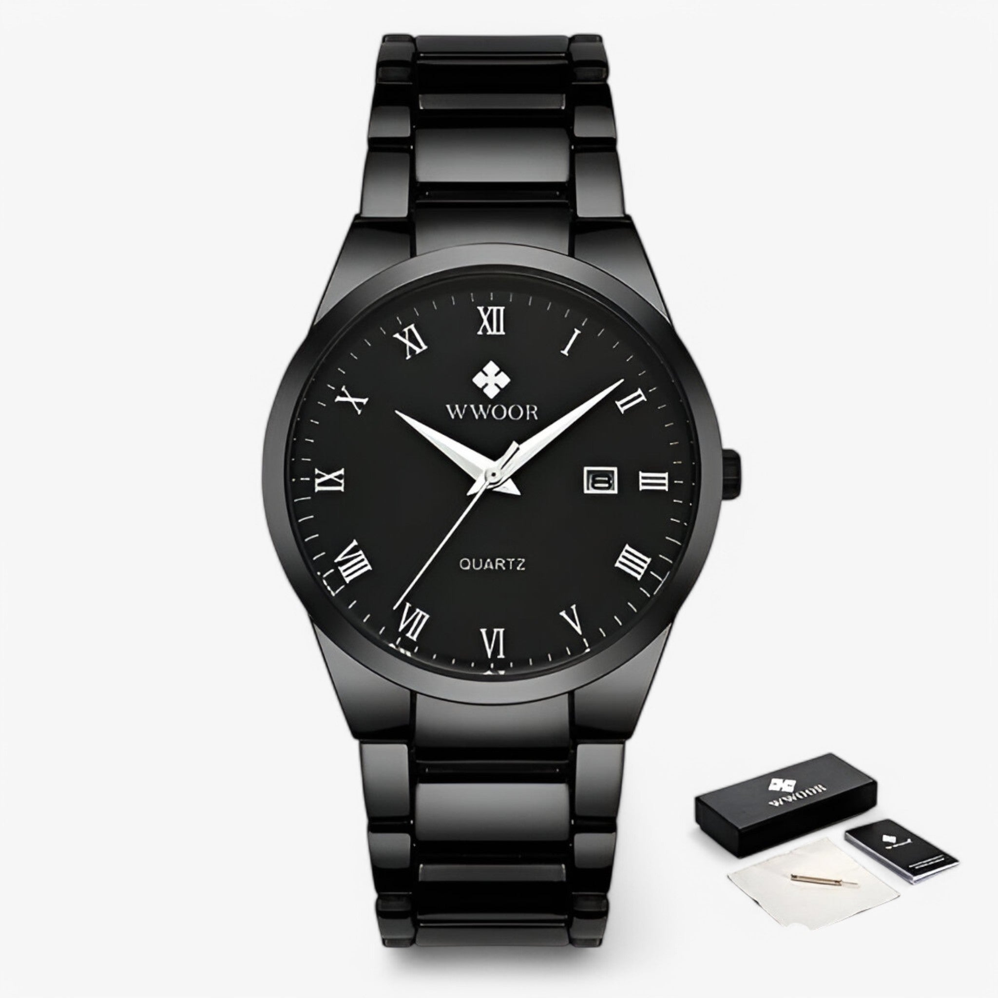 Elegant Heren Stalen Kwarts Horloge