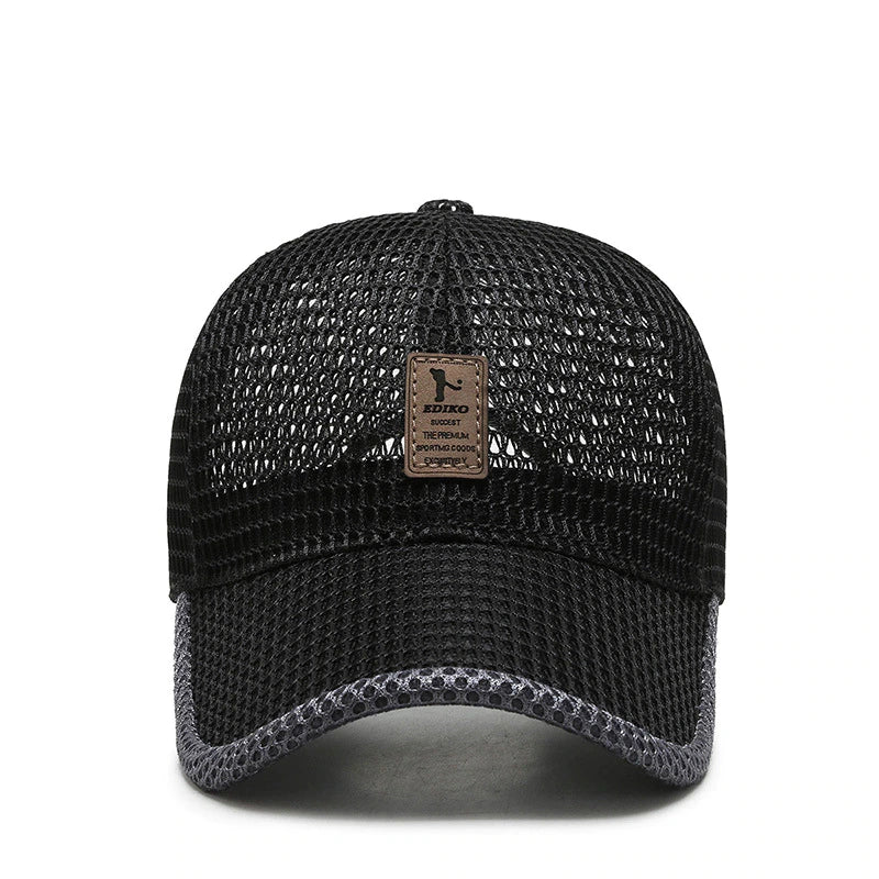 Hat : Pet Zwart - Breeze Cap - De Ultieme Ademende voor de Zomer in van Pantino