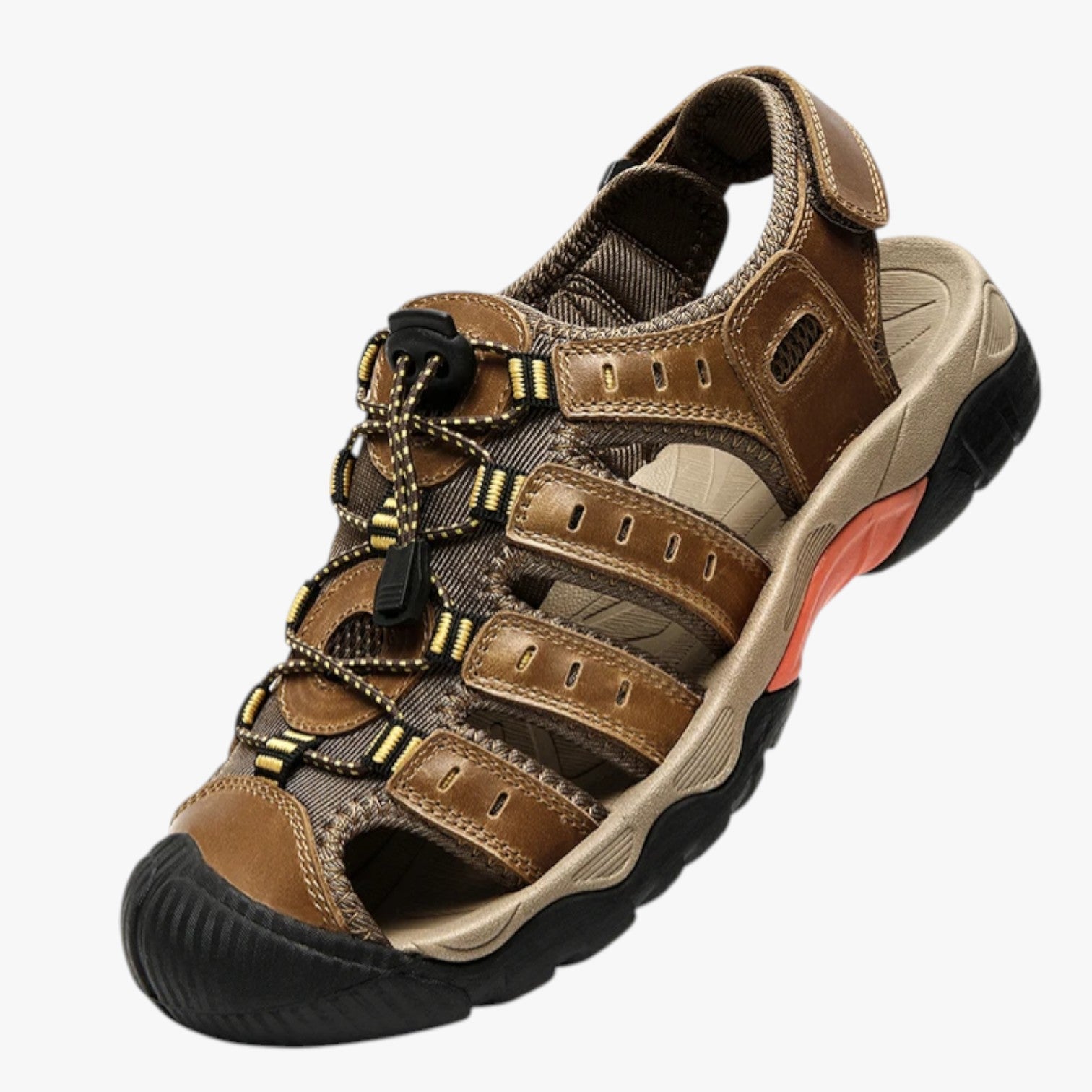 Sandals : Gesloten Heren Trekkingsandalen, Beschermend en Comfortabel voor Paden en Outdoor in Marron van Pantinoshop