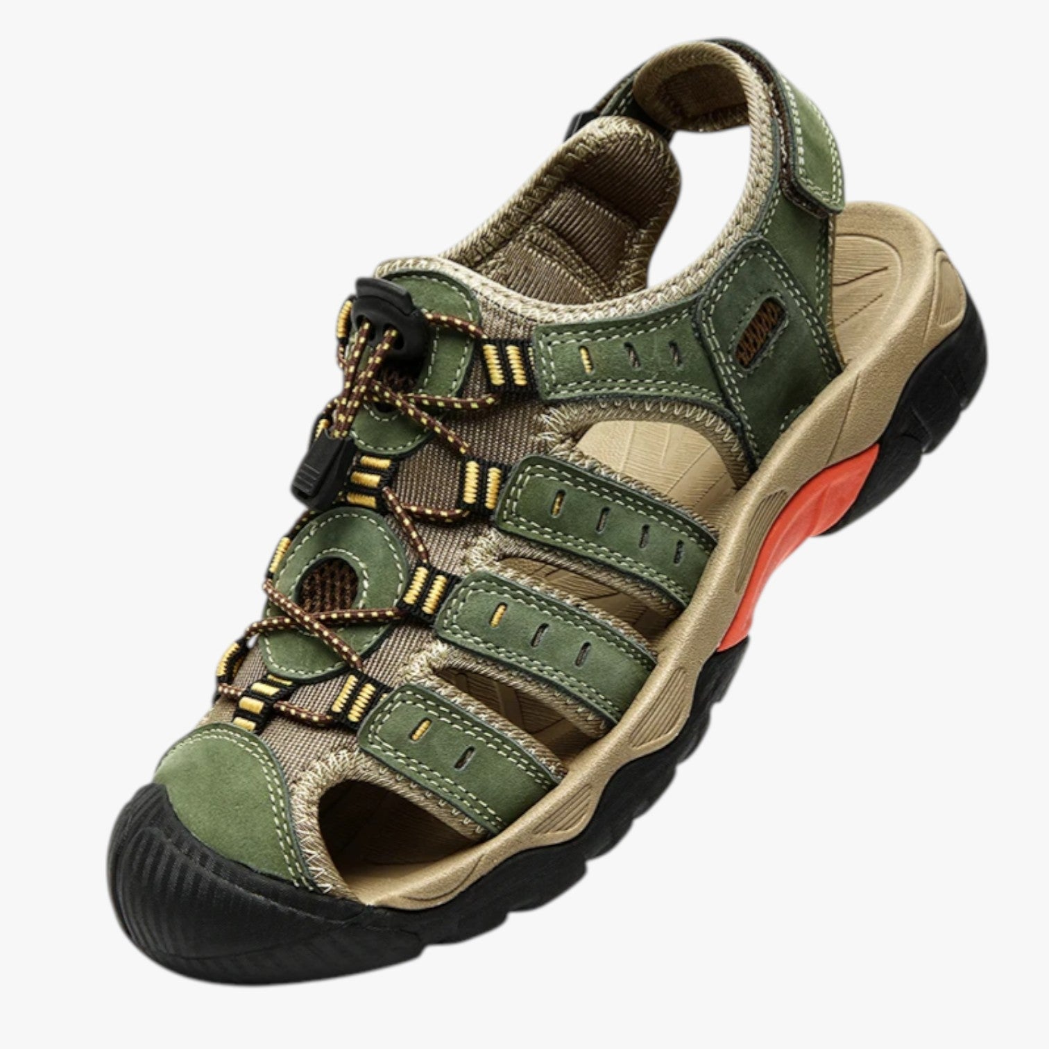 Sandals : Gesloten Heren Trekkingsandalen, Beschermend en Comfortabel voor Paden en Outdoor in Verde van Pantinoshop