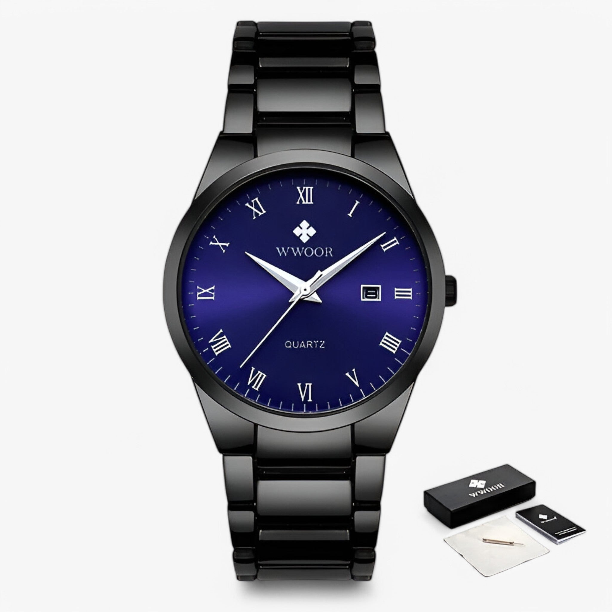Elegant Heren Stalen Kwarts Horloge