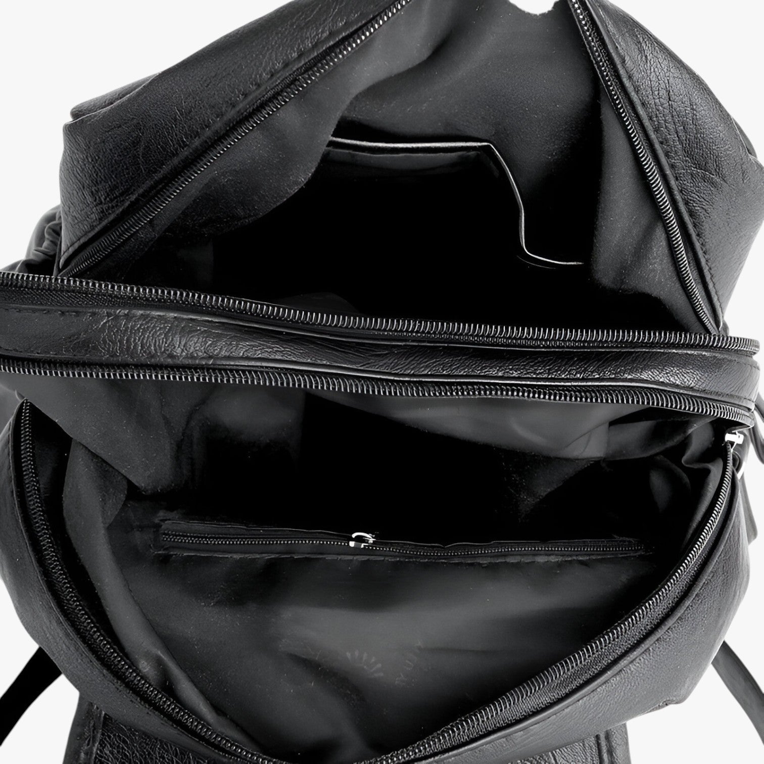 Backpack : Hoge Kwaliteit Lederen Rugzak Vintage Elegant voor Vrouwen en Meisjes - Zwart in van Pantino
