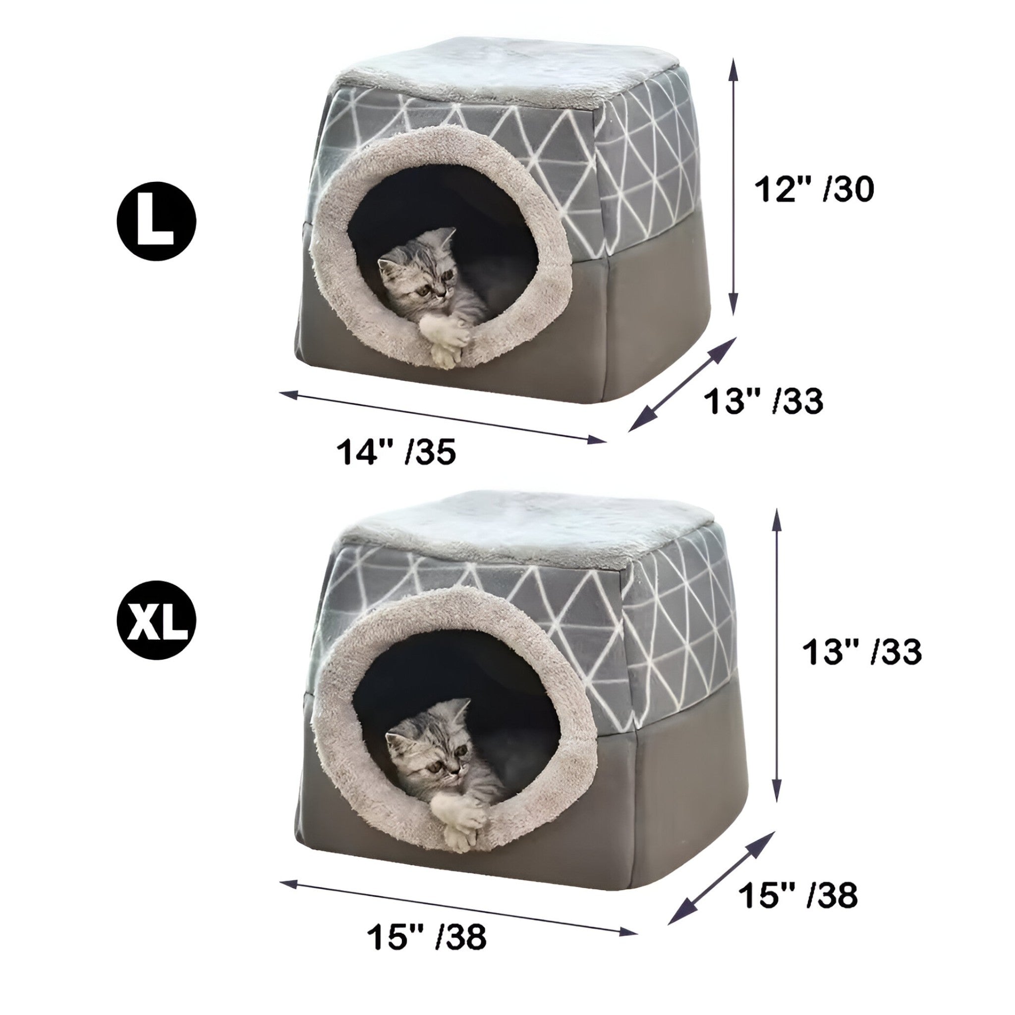 pets : Multifunctioneel Warm Huisdierbed - Zwart in van Pantino