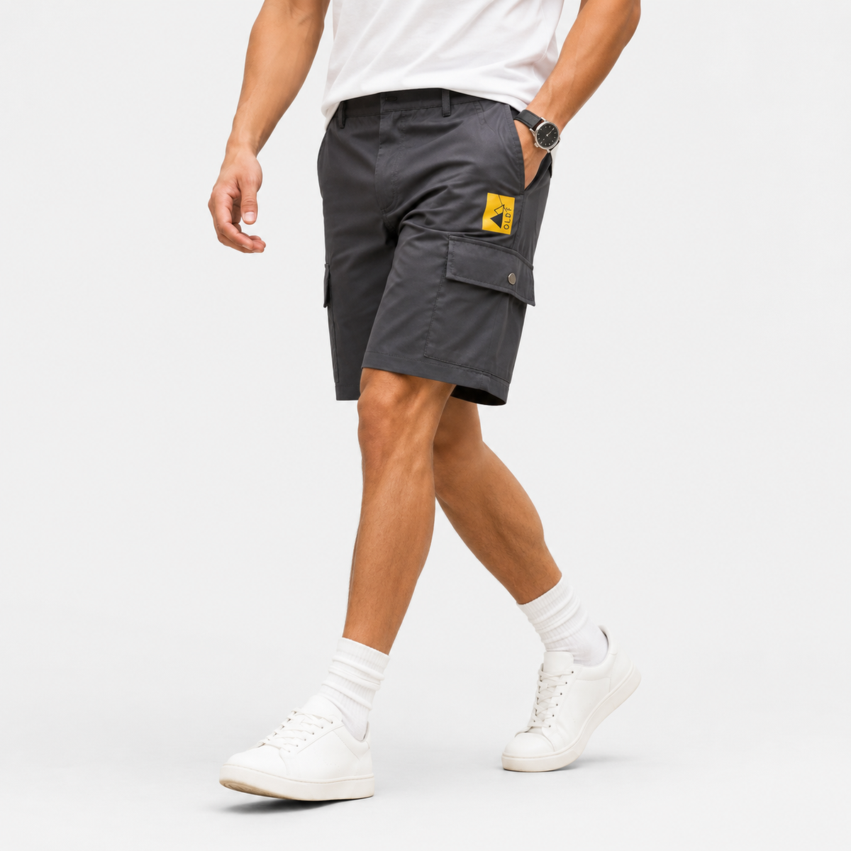 SS Heren Shorts : Heren Cargo Shorts van Polyester met Cargozakken in van Pantinoshop