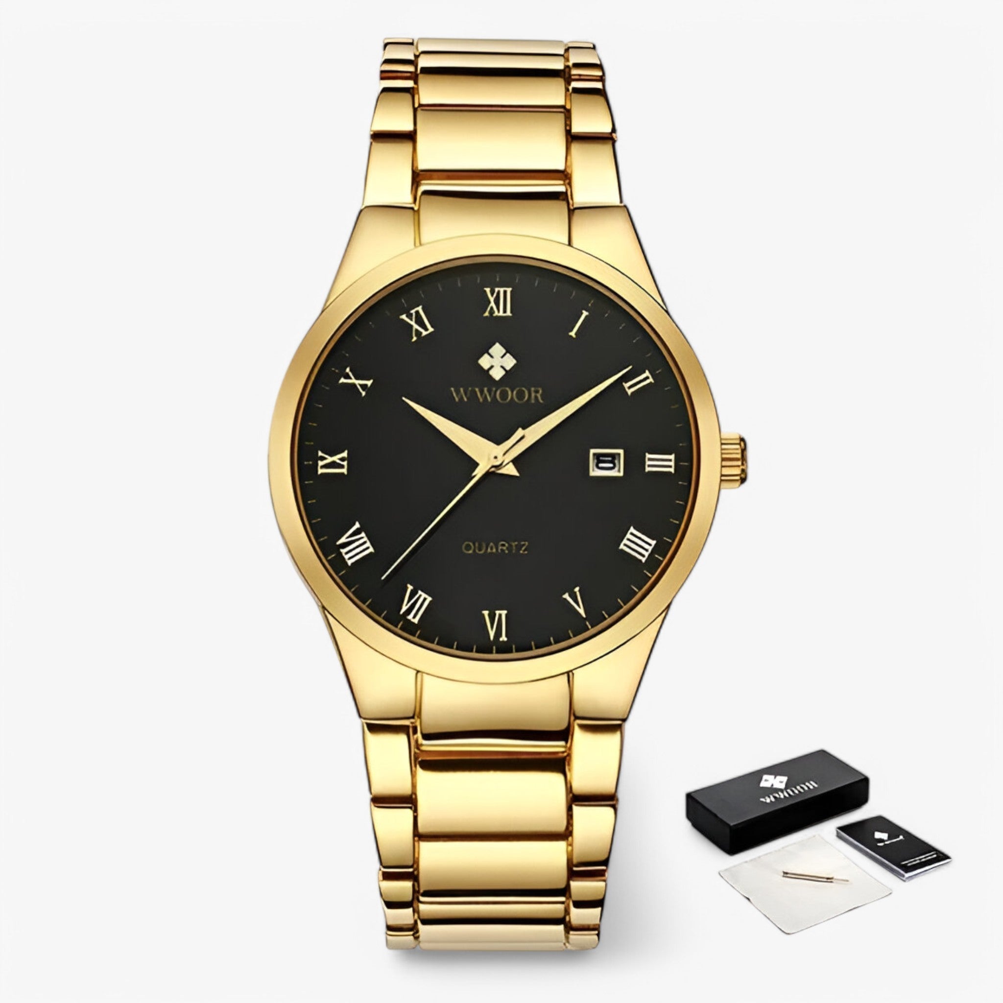 Elegant Heren Stalen Kwarts Horloge