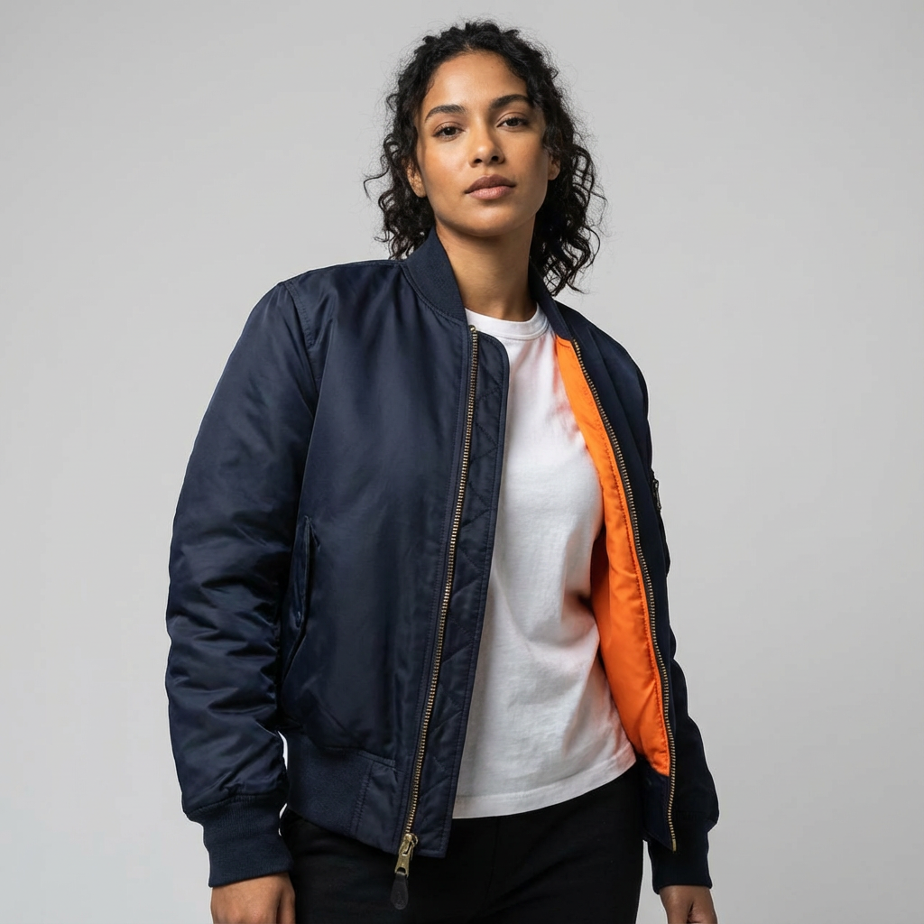 Klassiek bomberjack met utility details
