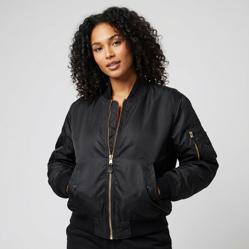 Klassiek bomberjack met utility details