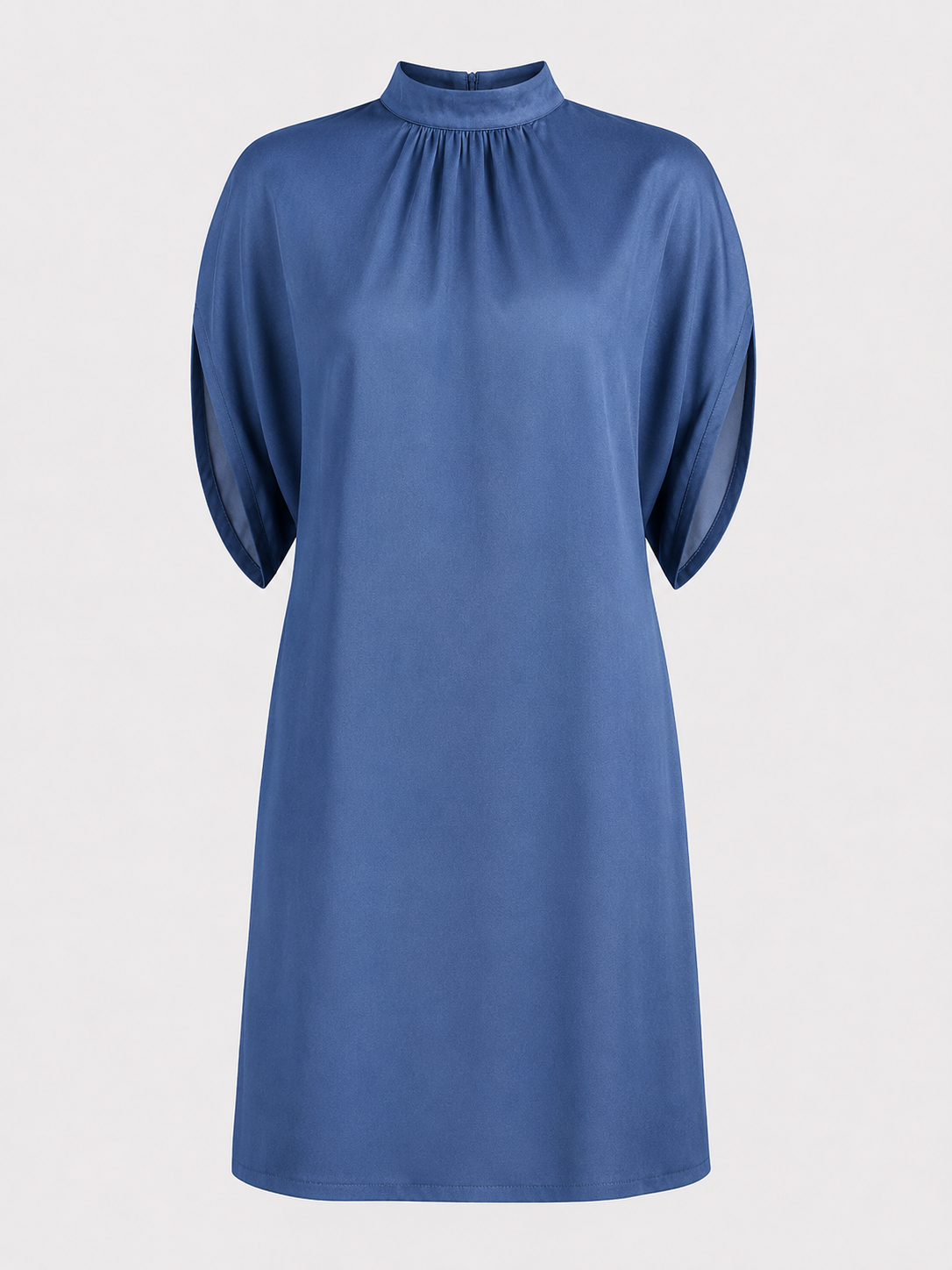 Mini dresses : Dames Jurk van Polyester met Opstaande Geplooide Kraag in van Pantinoshop