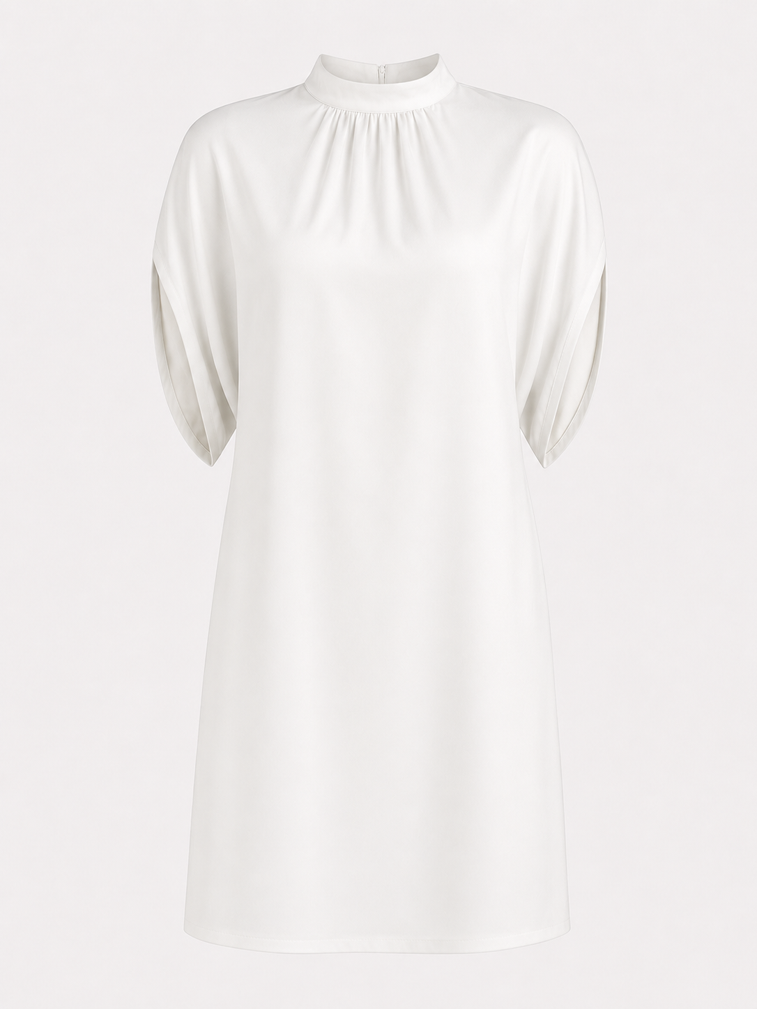 Mini dresses : Dames Jurk van Polyester met Opstaande Geplooide Kraag in van Pantinoshop