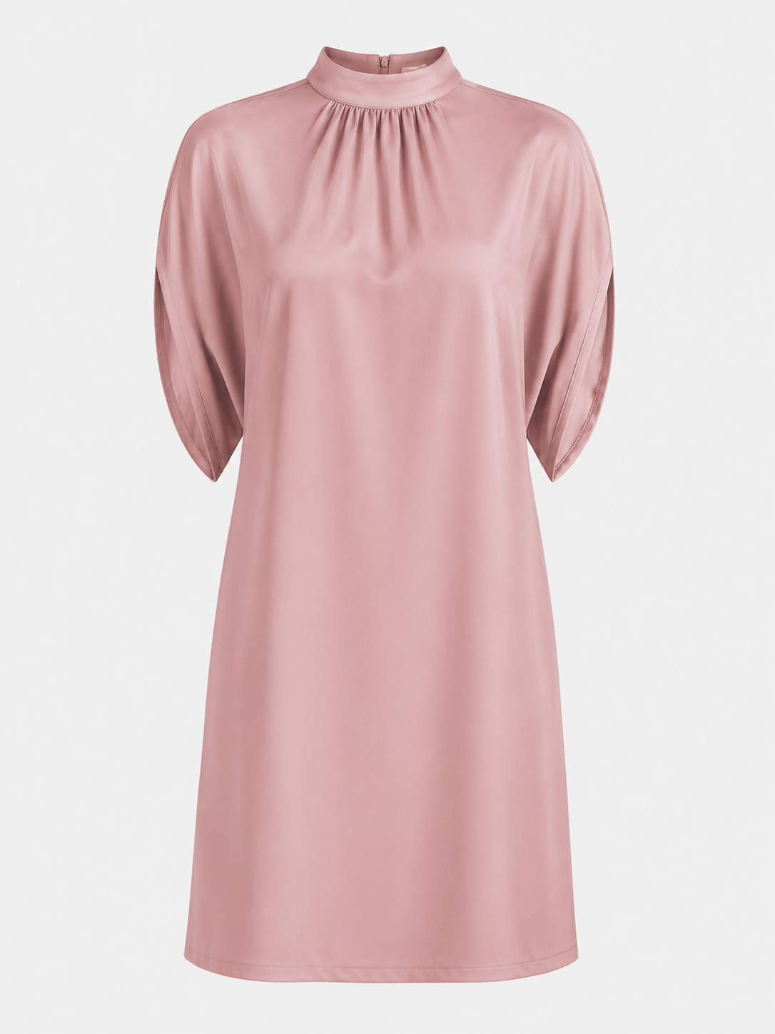 Mini dresses : Dames Jurk van Polyester met Opstaande Geplooide Kraag in van Pantinoshop