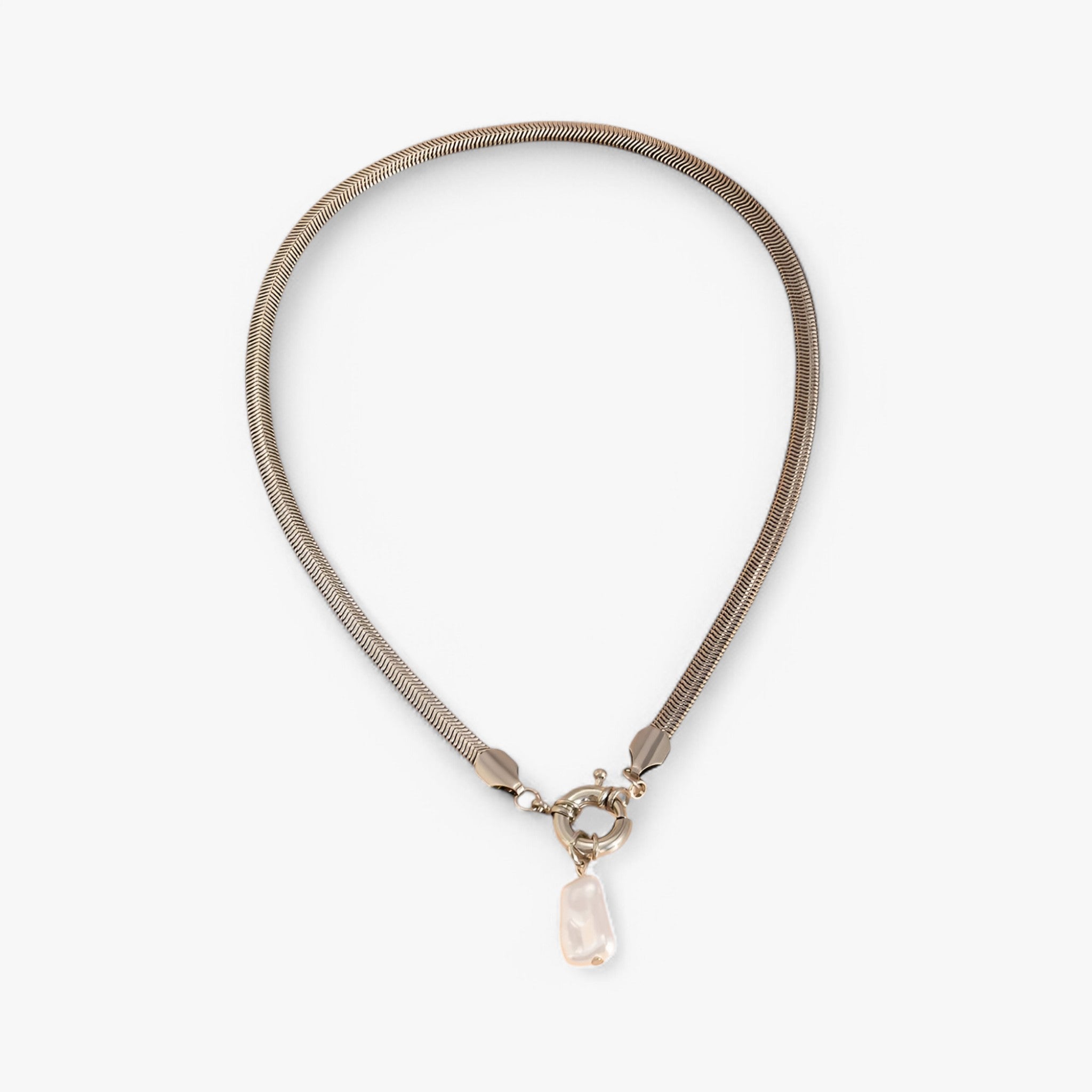 Necklace : Parel Elegantie Hanger - Goud in Zilver van Pantino