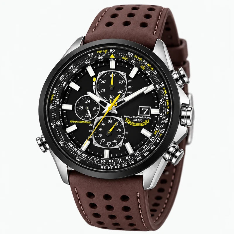 Watches : Heren Chronograaf Horloge MultiSteel 42mm, Zilverkleurig Staal met Elegante Blauwe Wijzerplaat in van Pantinoshop