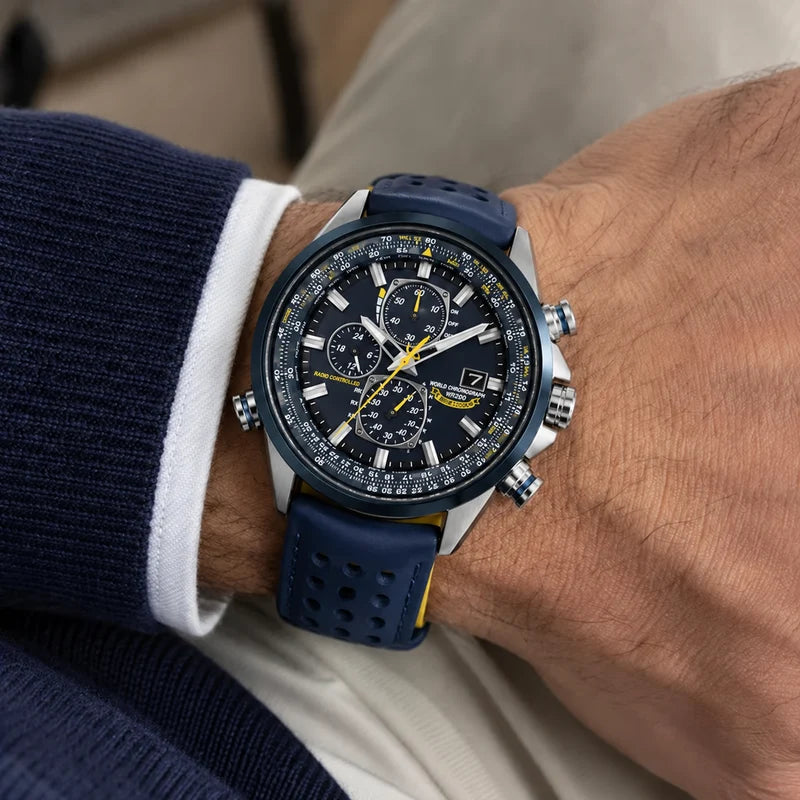 Watches : Heren Chronograaf Horloge MultiSteel 42mm, Zilverkleurig Staal met Elegante Blauwe Wijzerplaat in van Pantinoshop