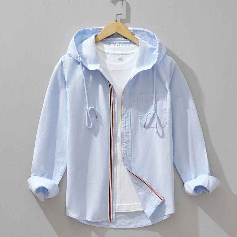 : Lichtgewicht Linnenmix Hoodie - Ademend Comfort voor Dames en Heren in Lichtblauw van Pantinoshop