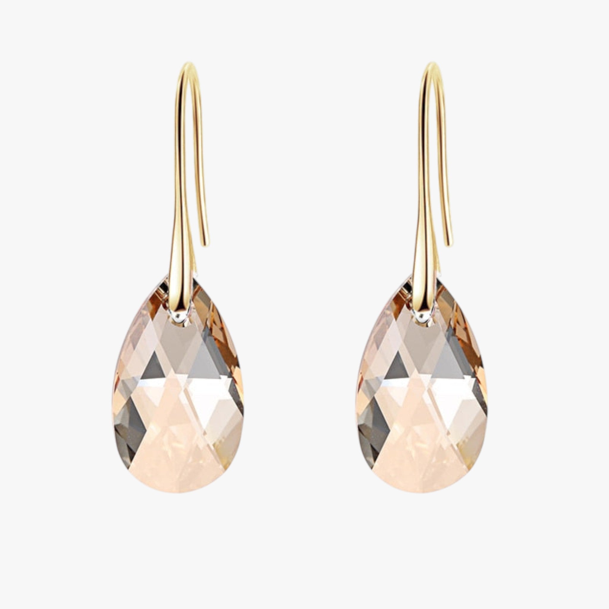 Elegante Dames Hangoorbellen van Saffierblauw Kristal