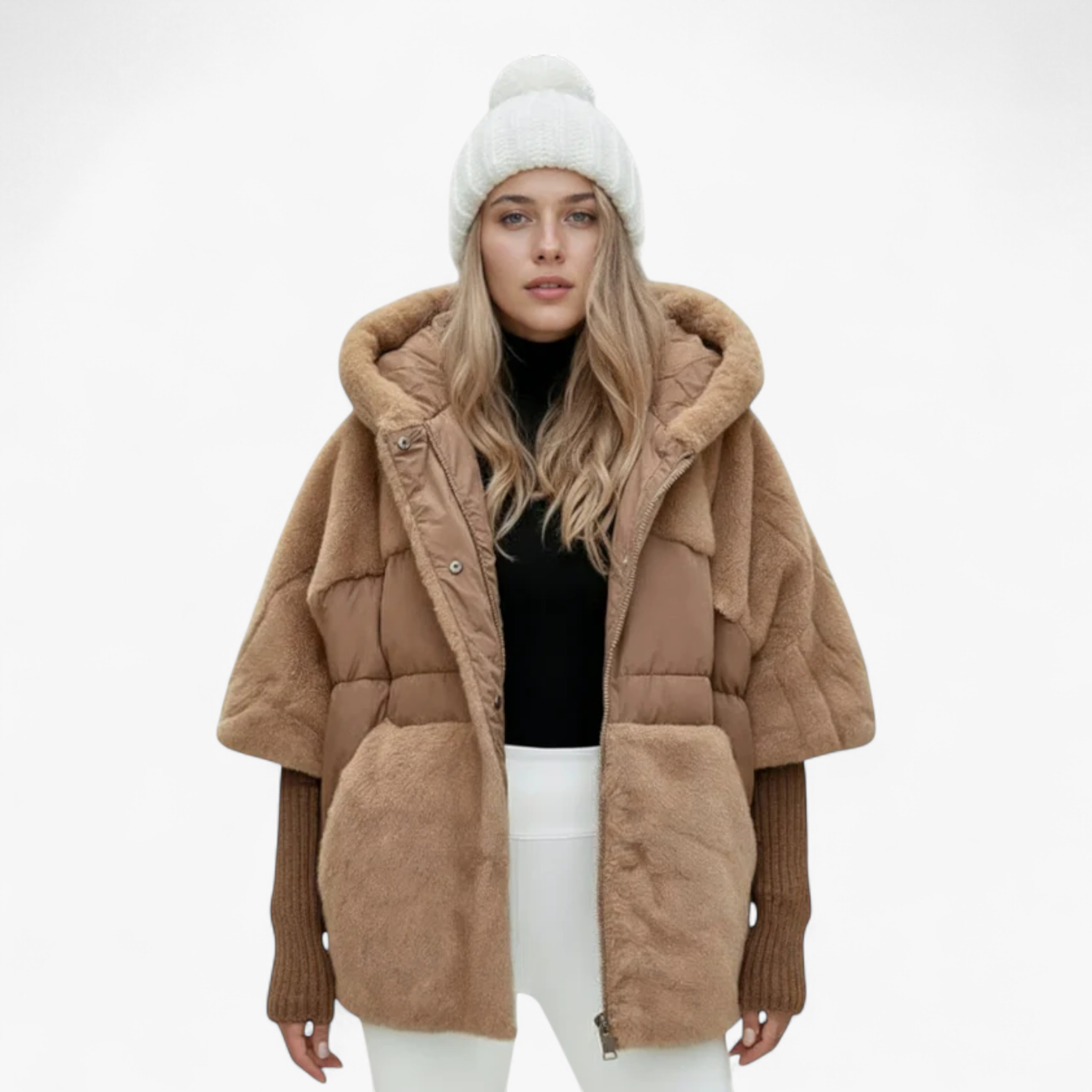 Dames Bovenkleding : Dames Warme Winterjas voor Stijl en Comfort - Bruin in van Pantino