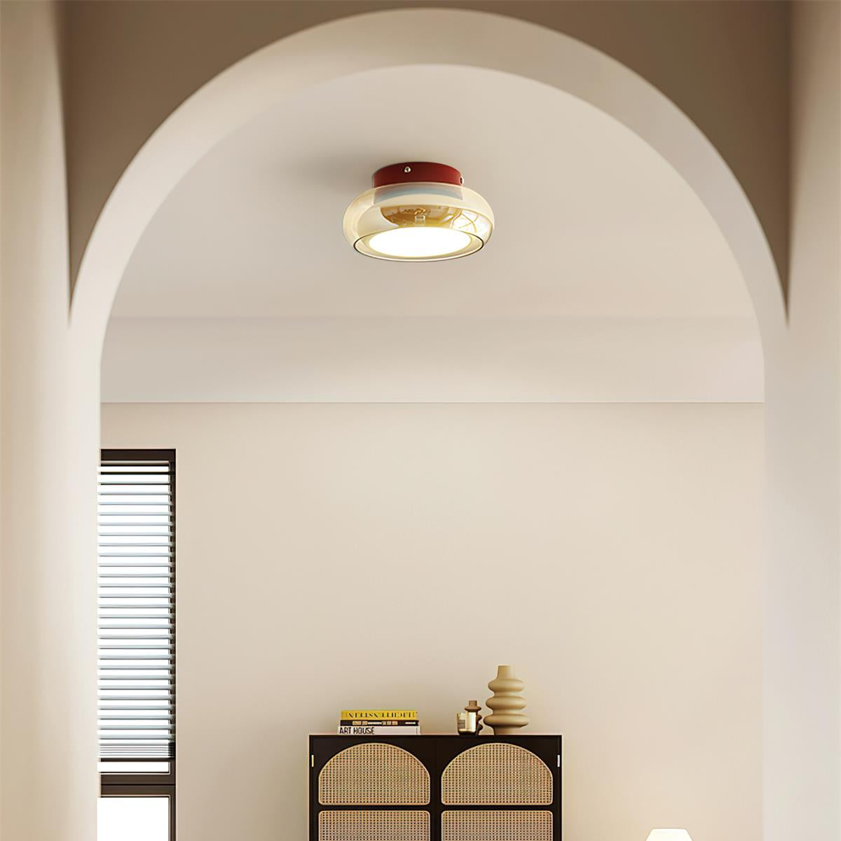 Retro Glazen Opbouw LED Plafondlamp - 3 Kleurtemperaturen