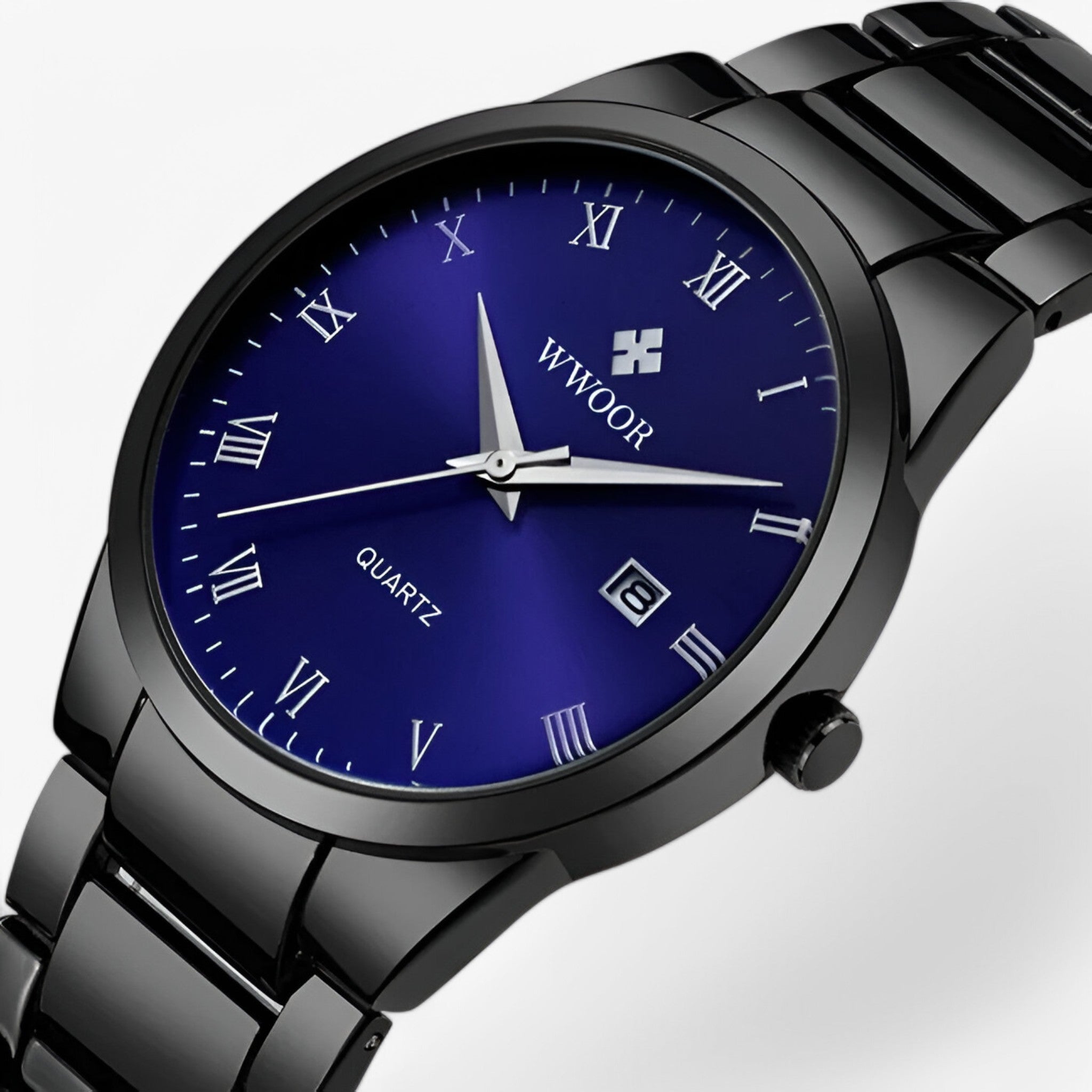 Elegant Heren Stalen Kwarts Horloge