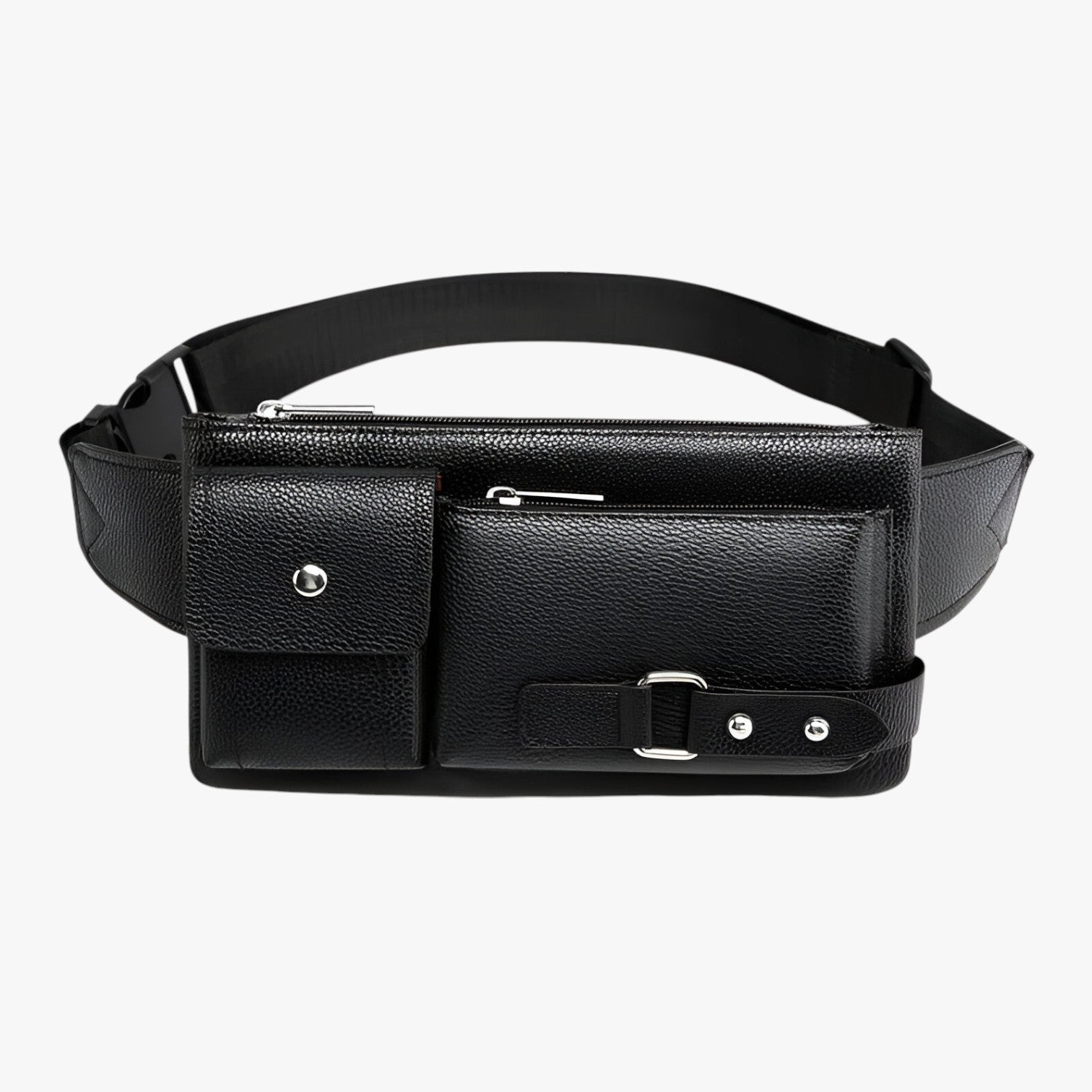 Fanny Pack : Multifunctionele Leren Heuptas Heren Leer - Zwart Maat Groot in van Pantino