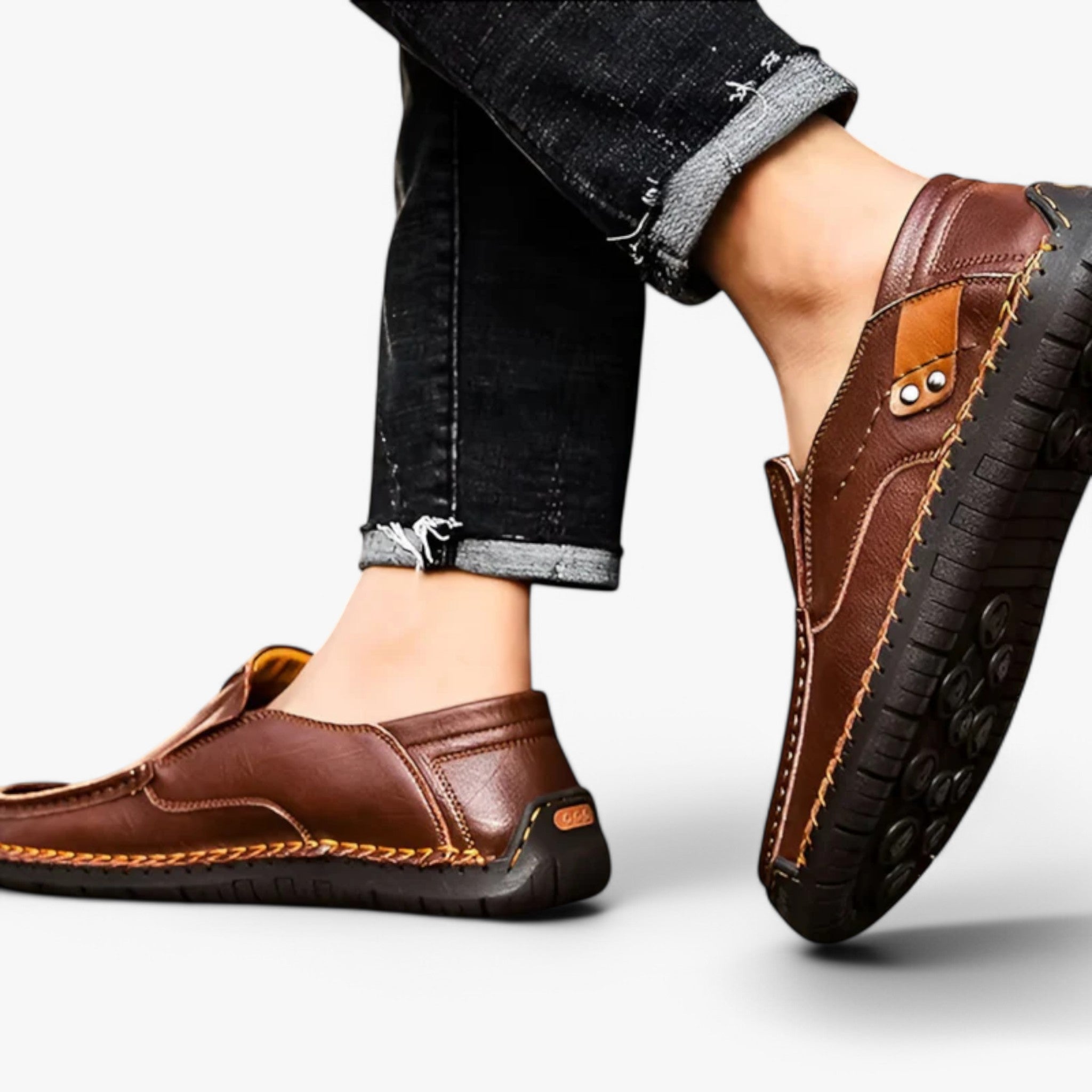 Mocassins Heren van Echt Leer Handgemaakt Ambachtelijk Elegant