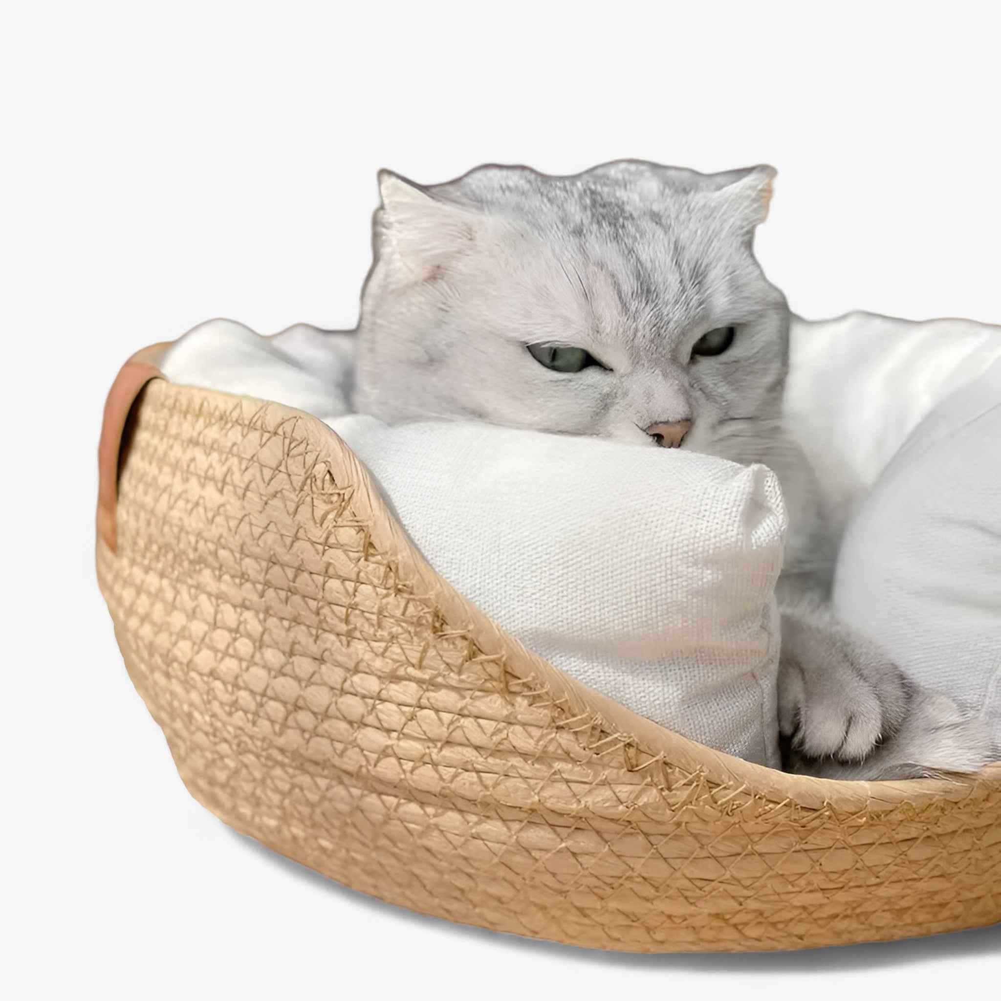 Pets & Supplies : Ecologisch Huisdierenbed van Handgevlochten Bamboe voor Honden en Katten, Natuurlijk en Duurzaam in van Pantinoshop