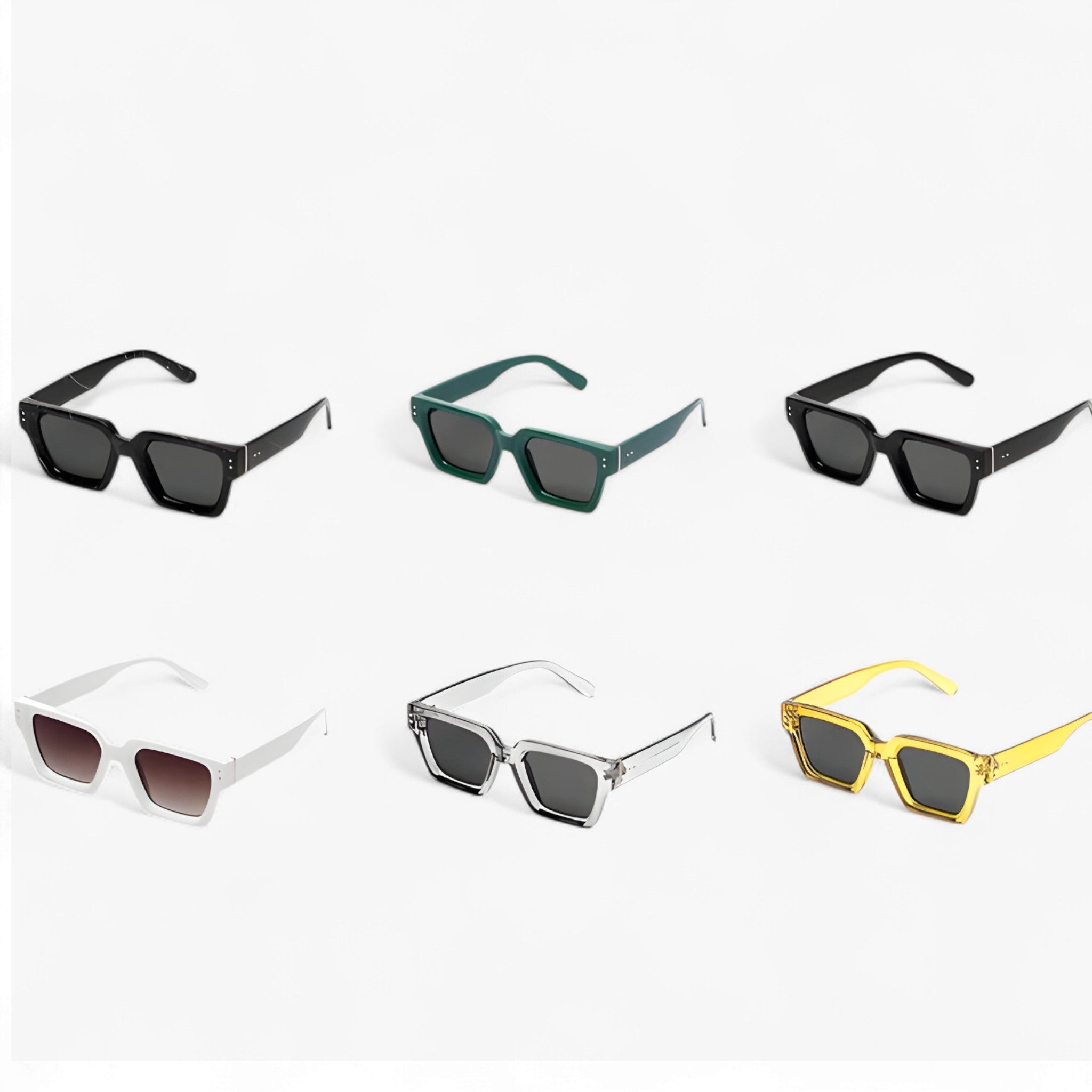Sunglasses : Zonnebril unisex geel vierkant - Trendy UV400 bescherming voor dames en heren in van Pantino