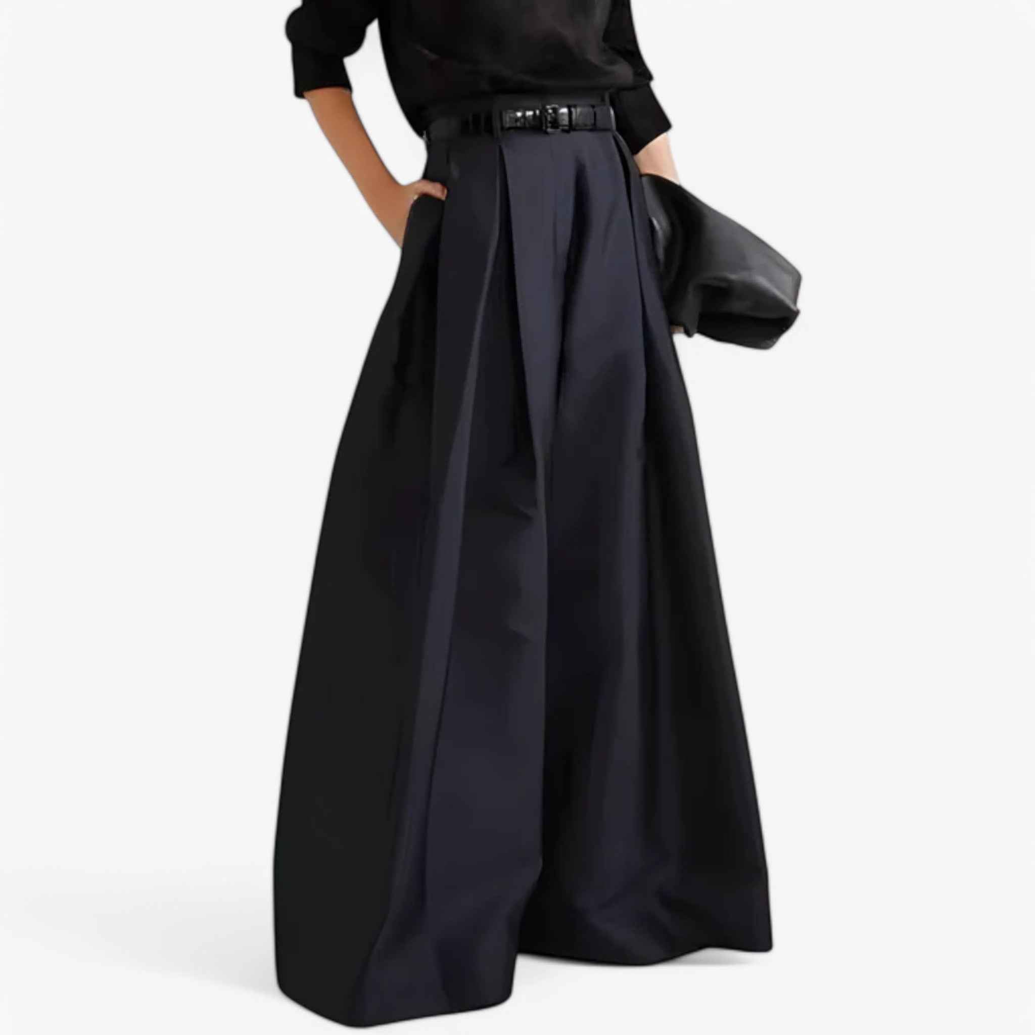 Pants : Zachte Damesbroek van Elastisch Katoen S-XL - Comfort en Stijl, Diverse Kleuren in Blu Marine van Pantinoshop