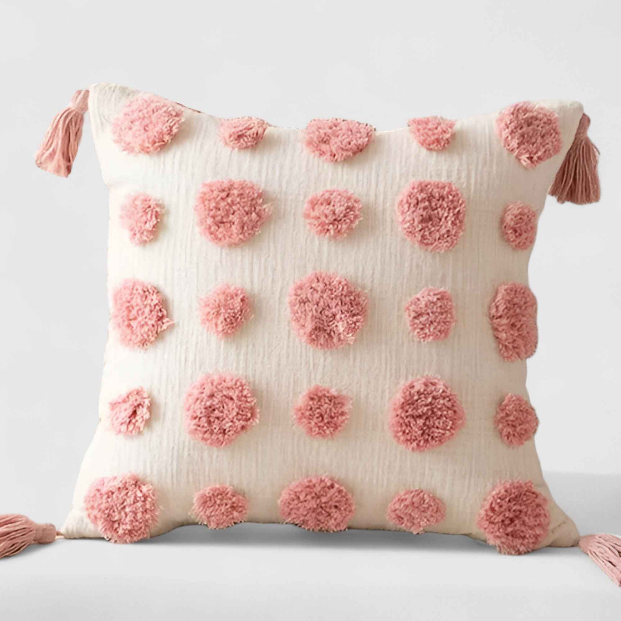 Decoratief Roze Fluwelen Gecapitonneerd Kussen