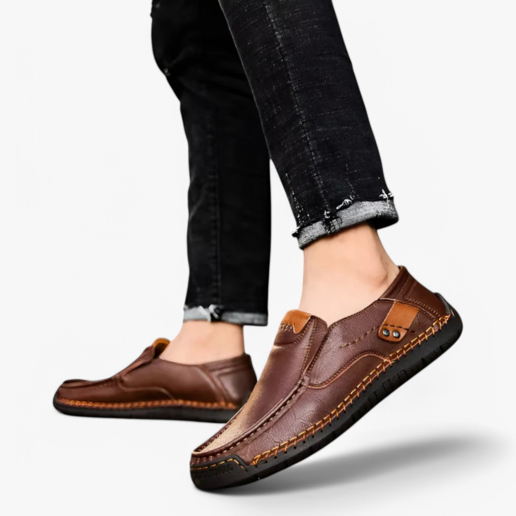 Mocassins Heren van Echt Leer Handgemaakt Ambachtelijk Elegant