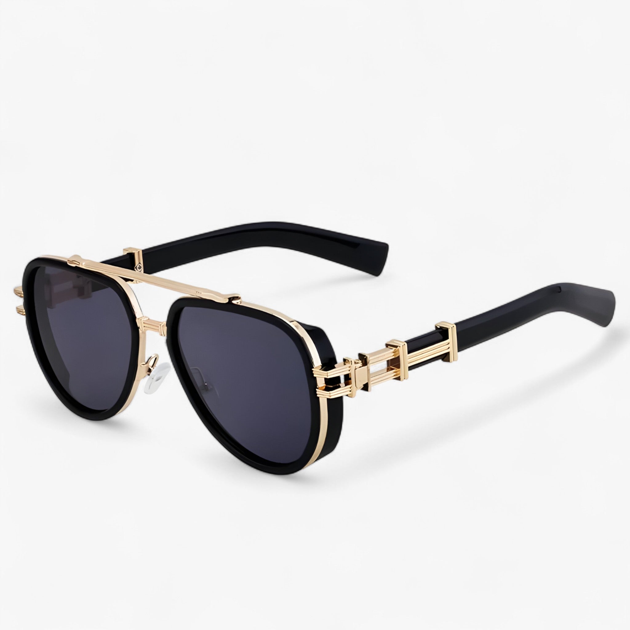 Sunglasses : Overdimensionale Steampunk Gepolariseerde Zonnebrillen - Helder Zwart in van Pantino